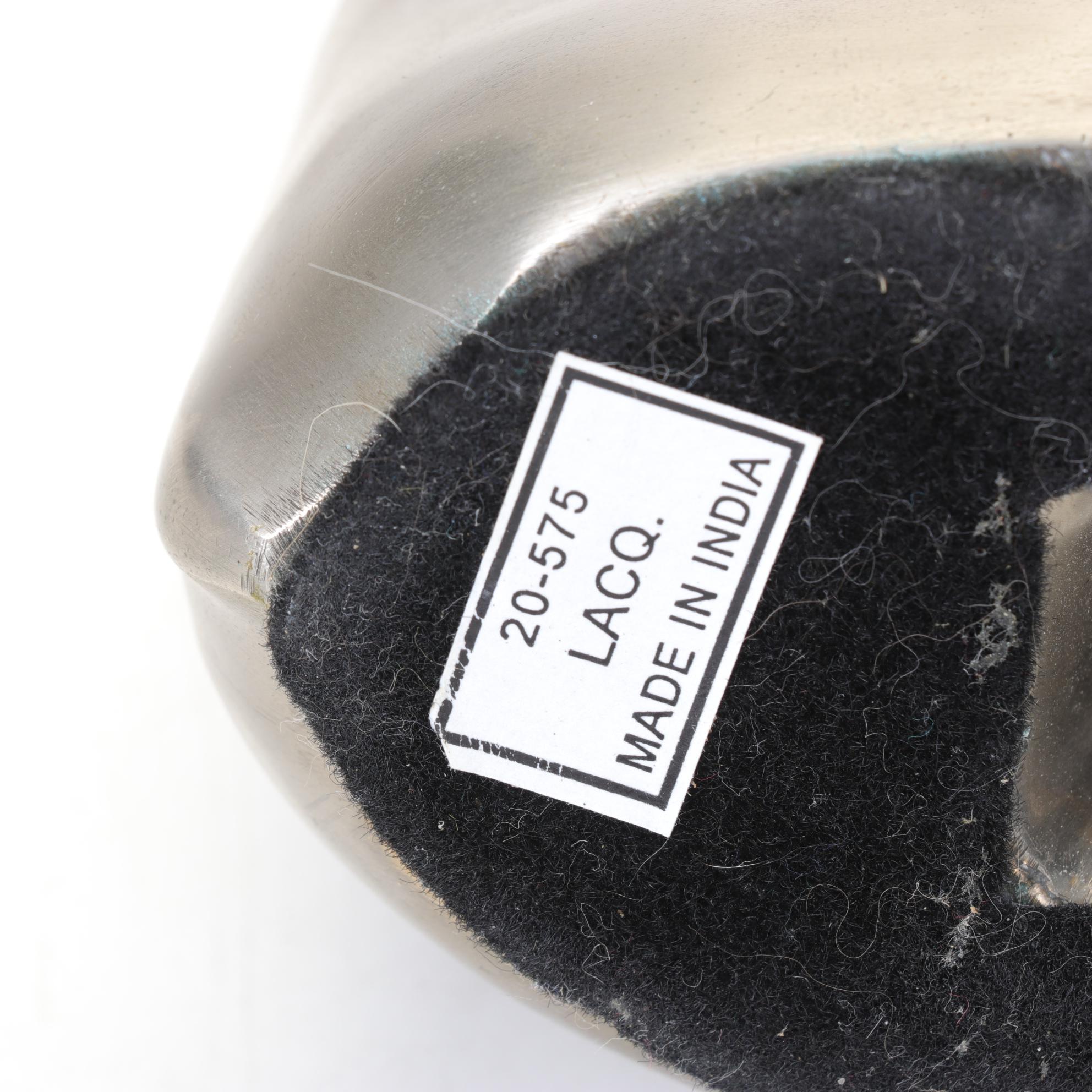 Two Restoration Hardware Pewter Bear Candle Holders