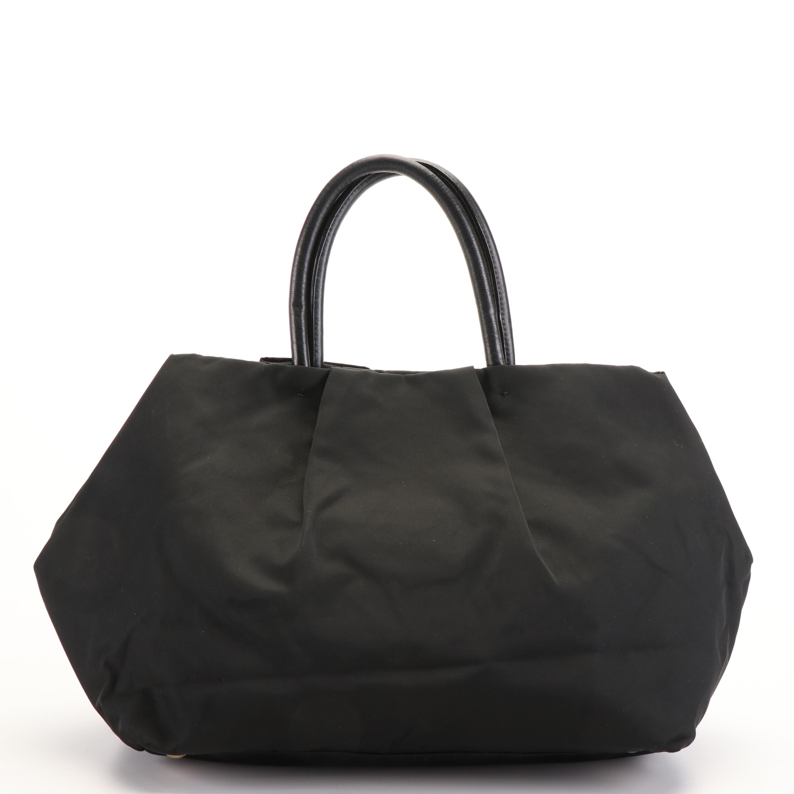Prada Fiocco Bow Tessuto Top Handle Tote Bag