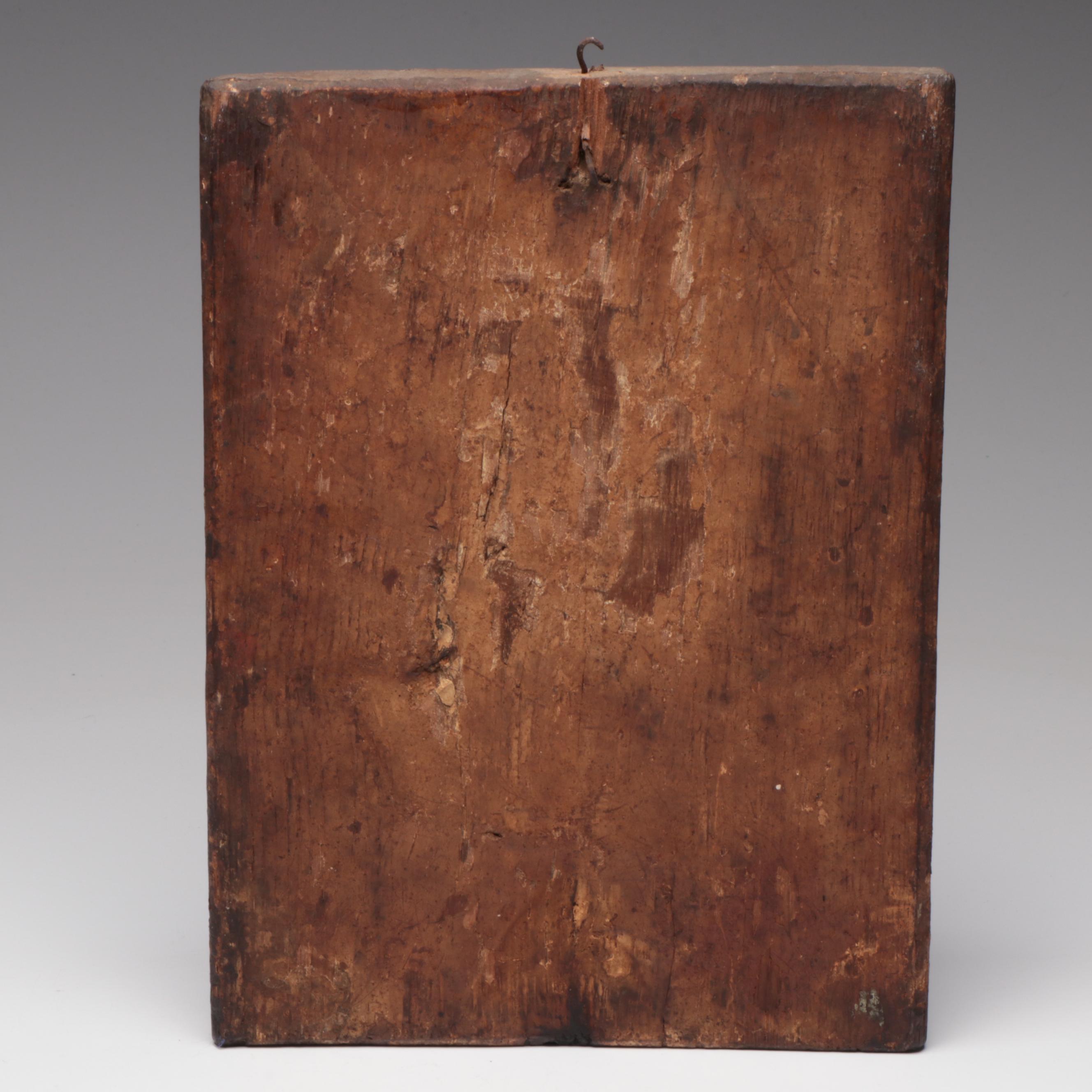 Greek Orthodox Icon of Two Saints, 17th-18th Century