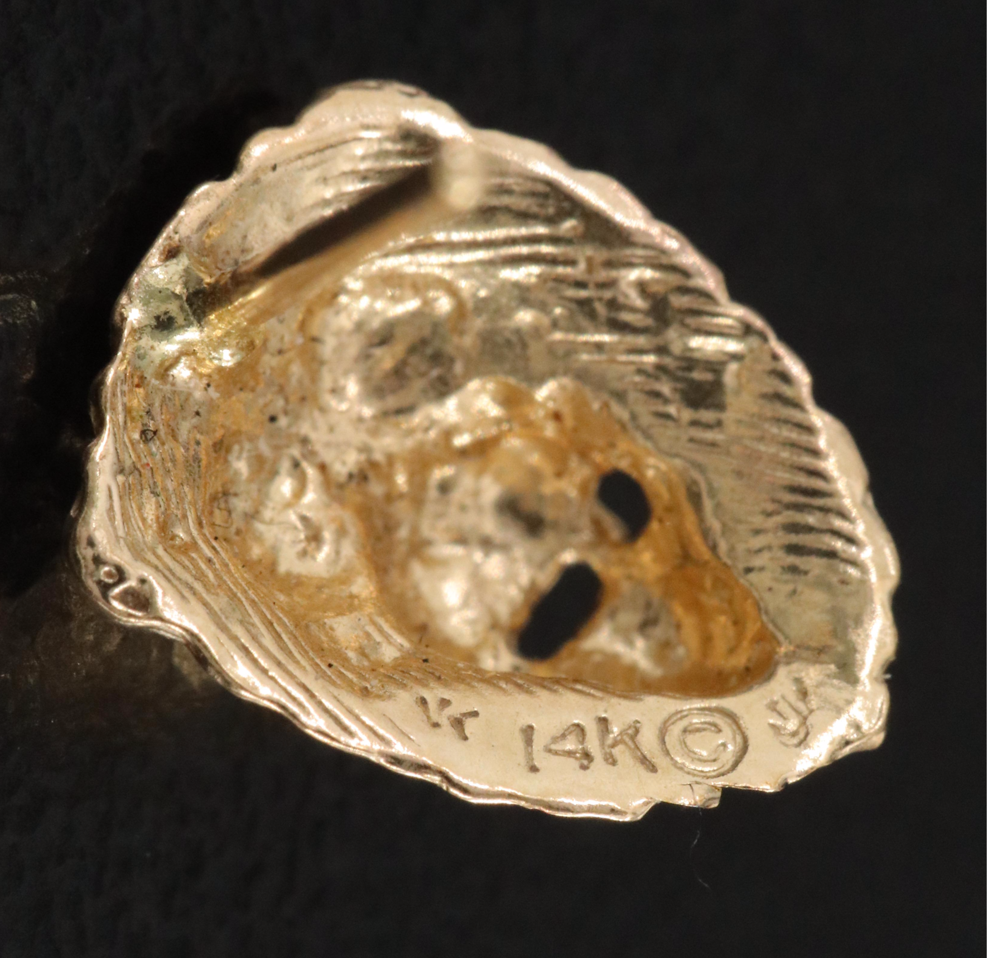 14K Lion Head Earrings