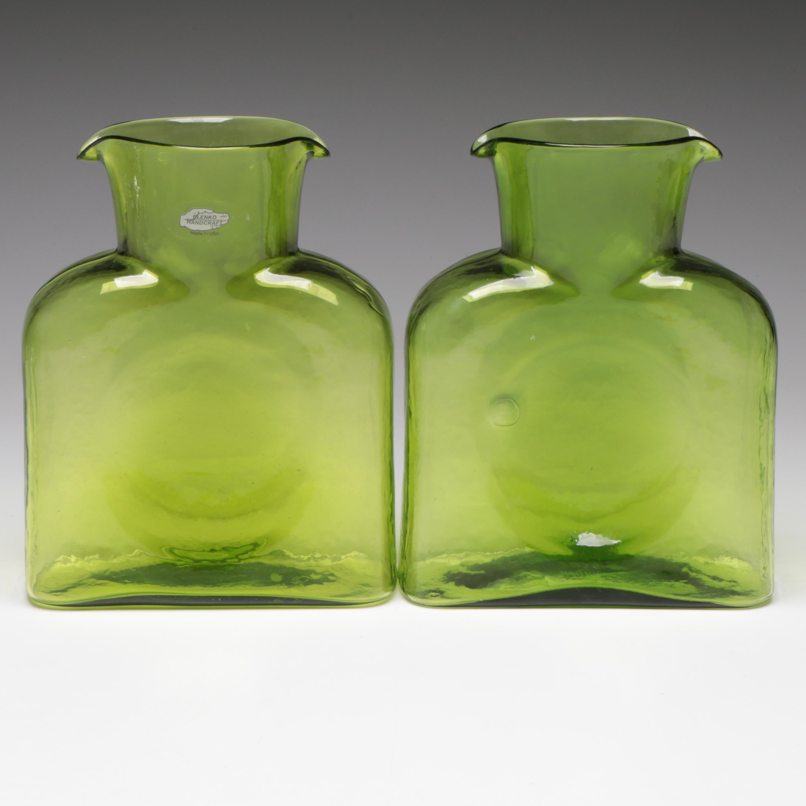 Handcrafted Blenko "Water Bottle" Glass Bottles