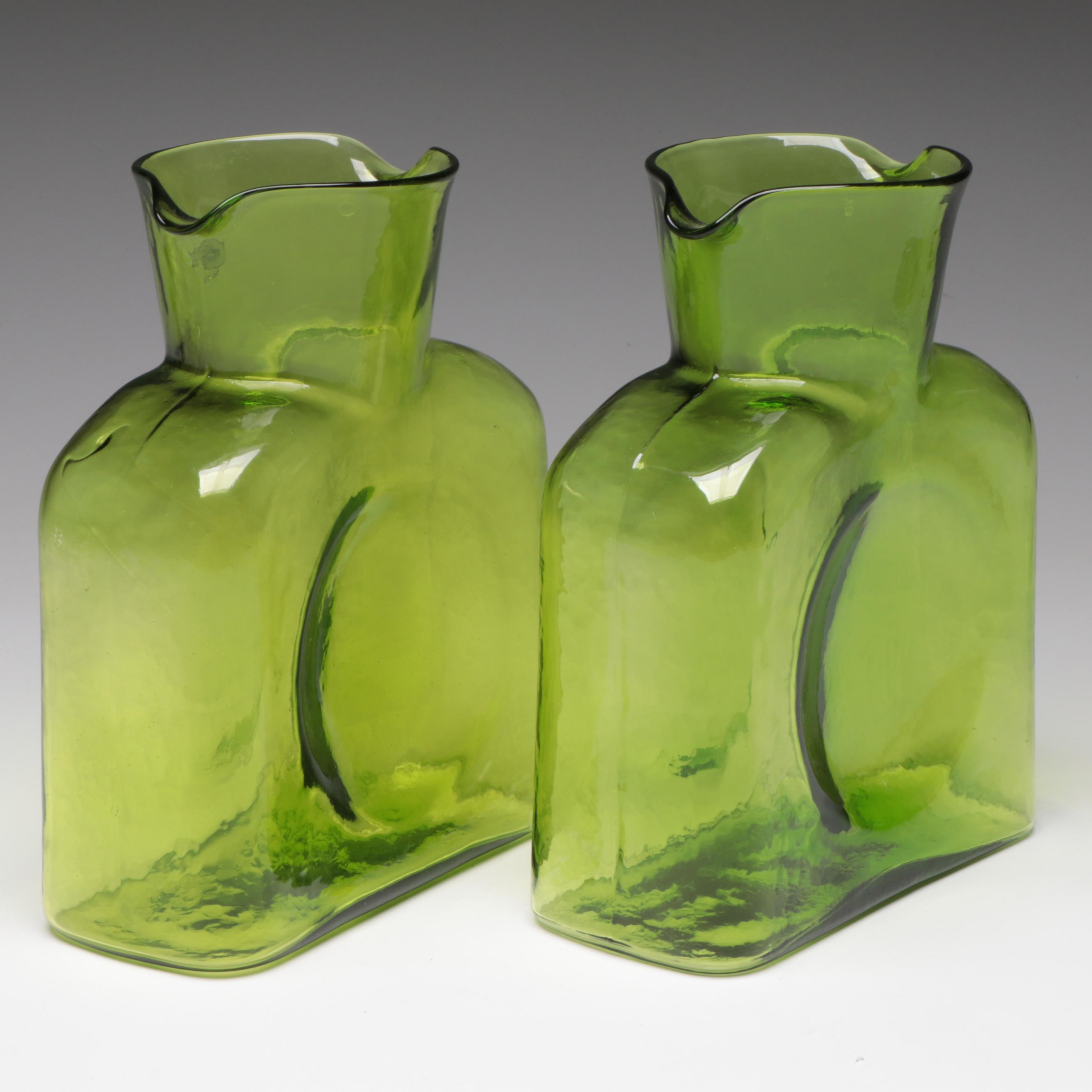 Handcrafted Blenko "Water Bottle" Glass Bottles