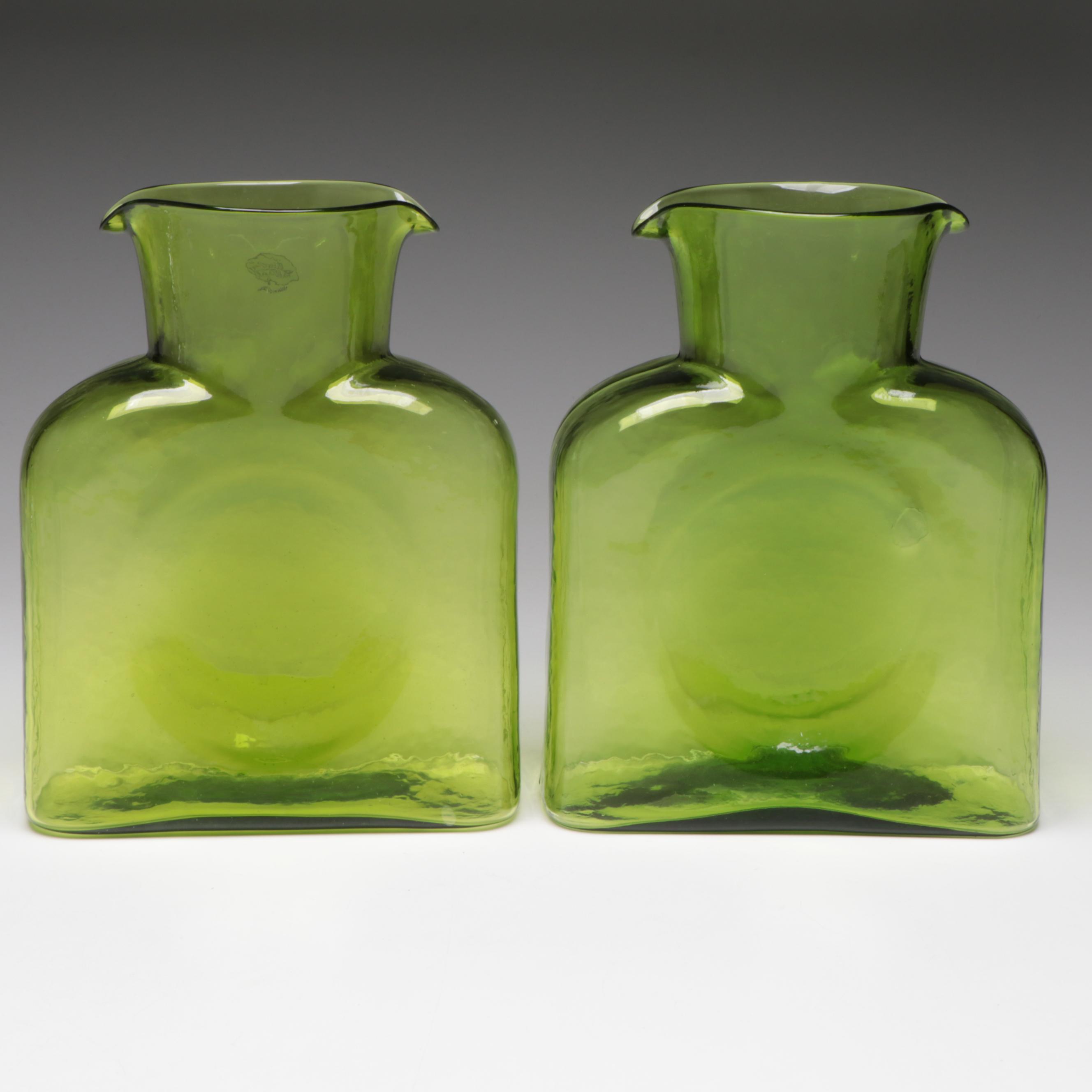 Handcrafted Blenko "Water Bottle" Glass Bottles