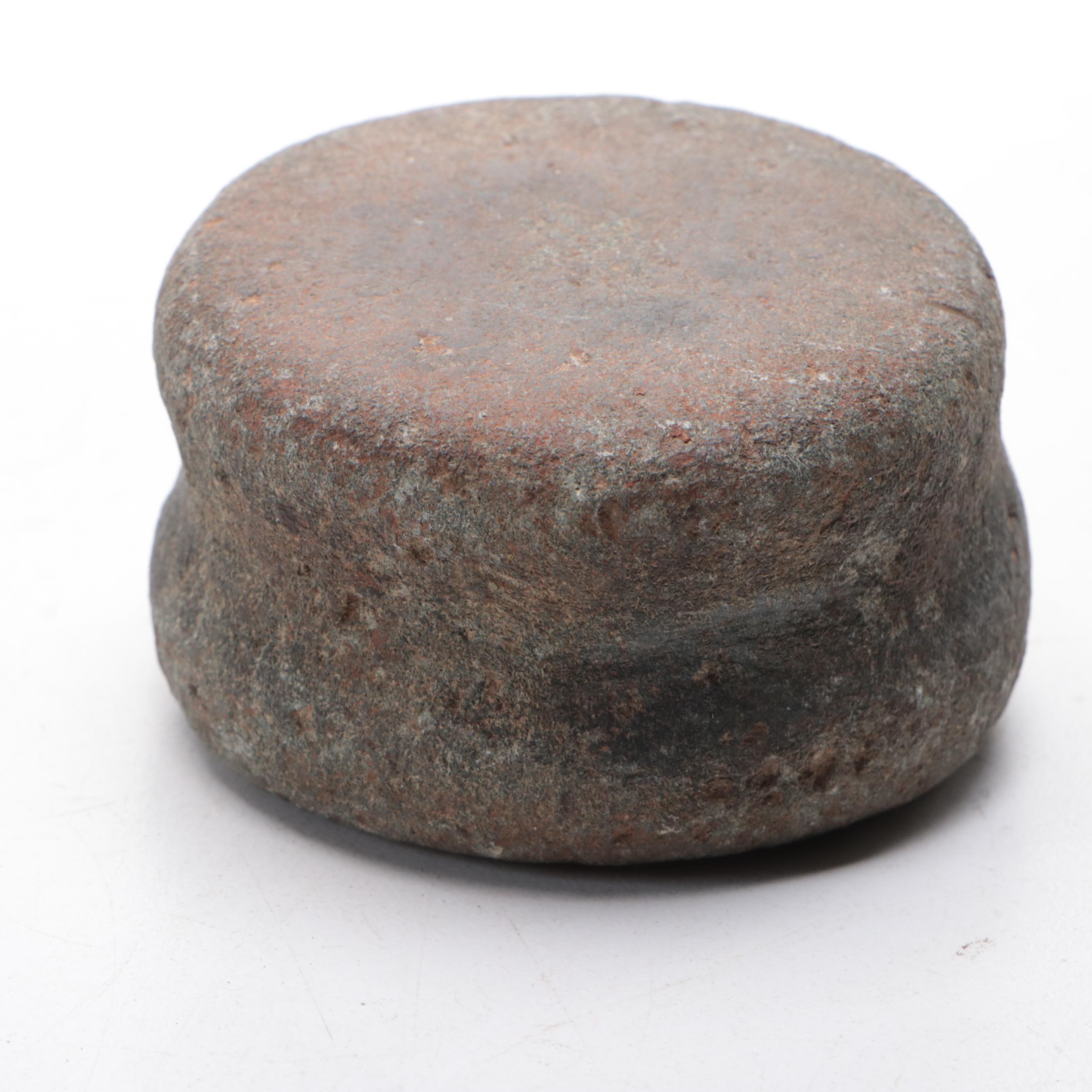 Pre-Columbian Type Pottery Lamp, Carved Pumice Stone Figure and More