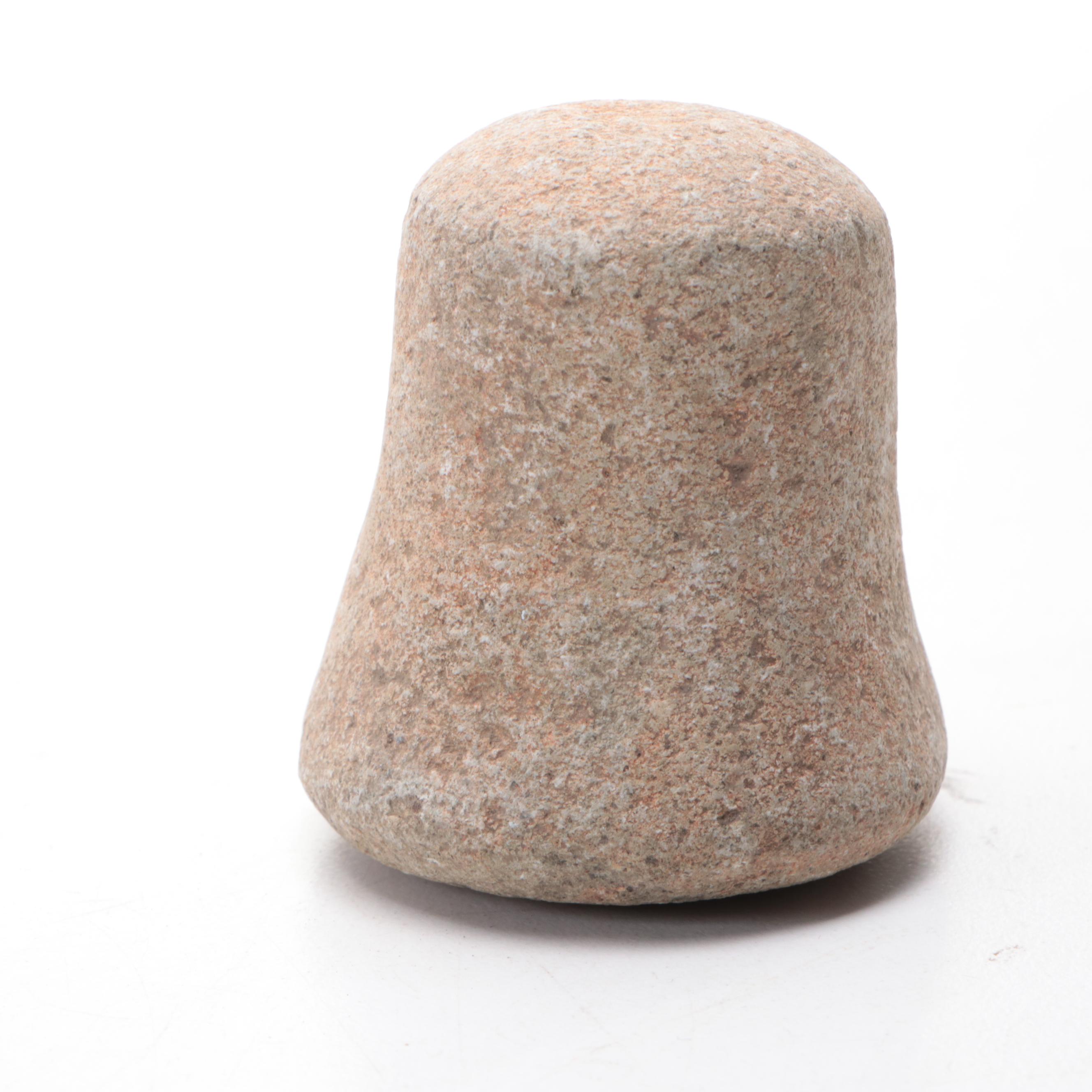 Pre-Columbian Type Pottery Lamp, Carved Pumice Stone Figure and More