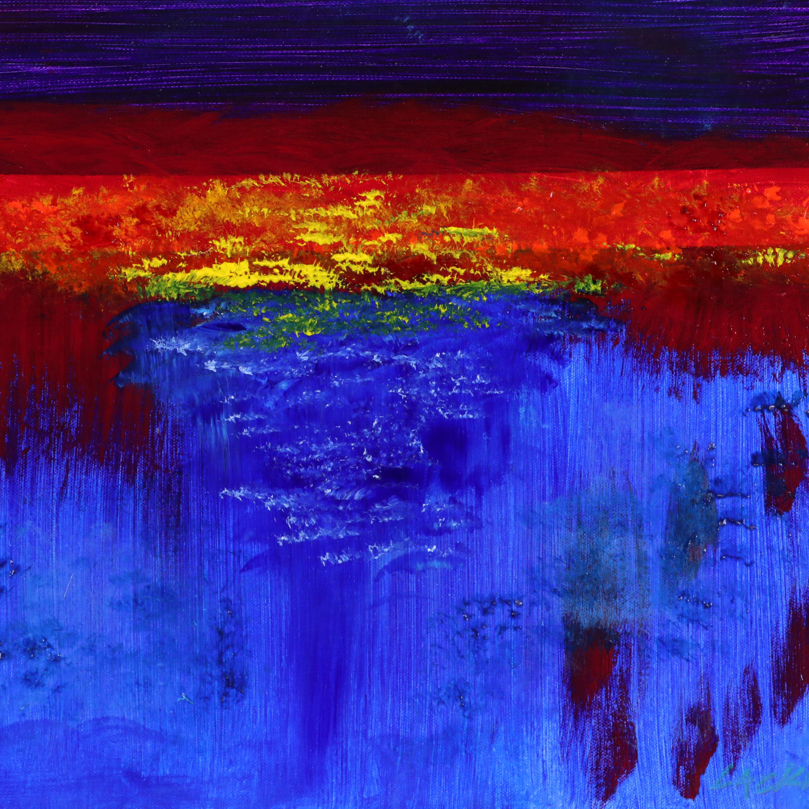 Robert Lackney Abstract Acrylic Painting "Spirit Songs," 21st Century