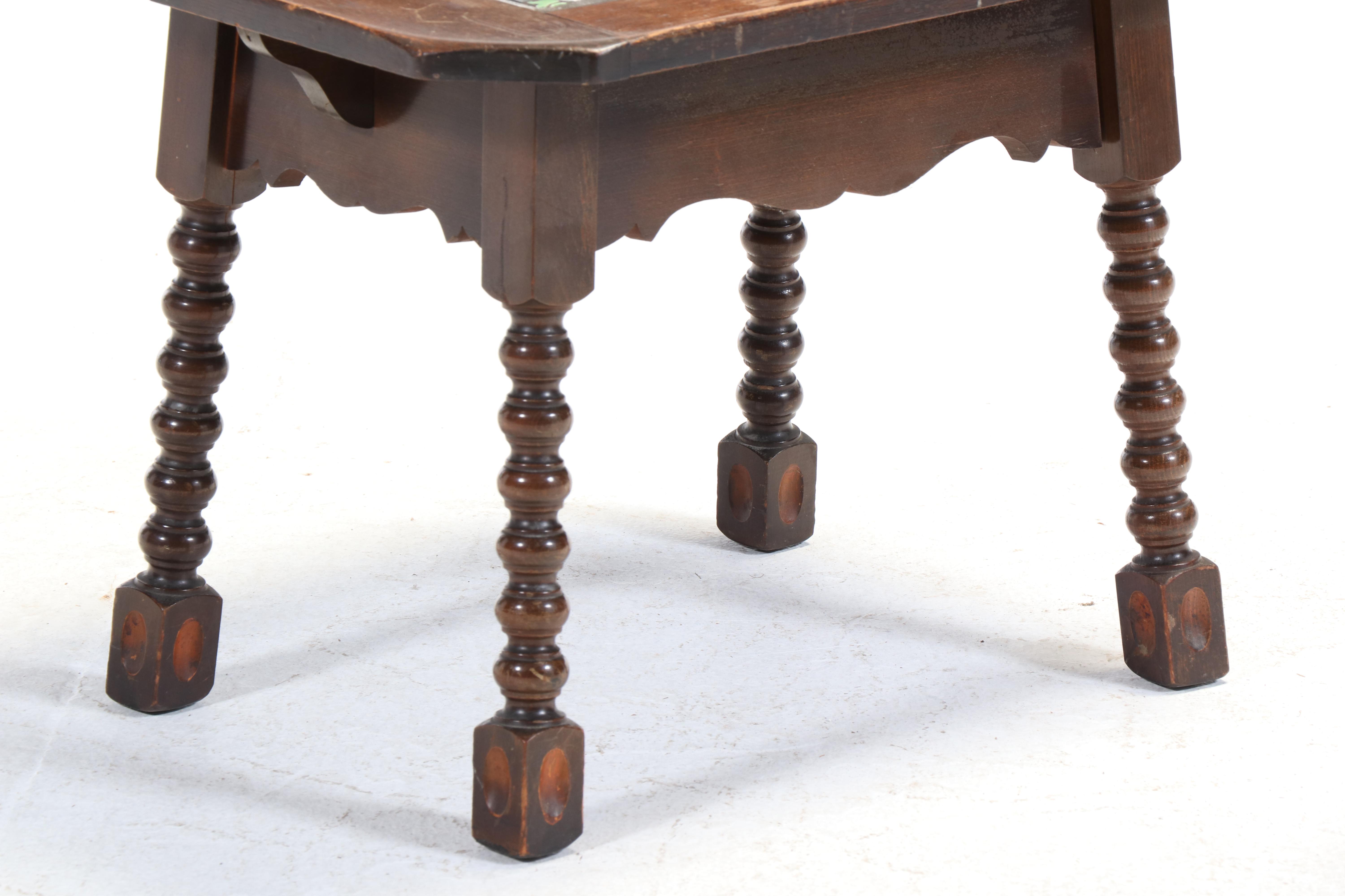 Taylor Tile Mission Style Table with Ceramic Parrot Tile Top