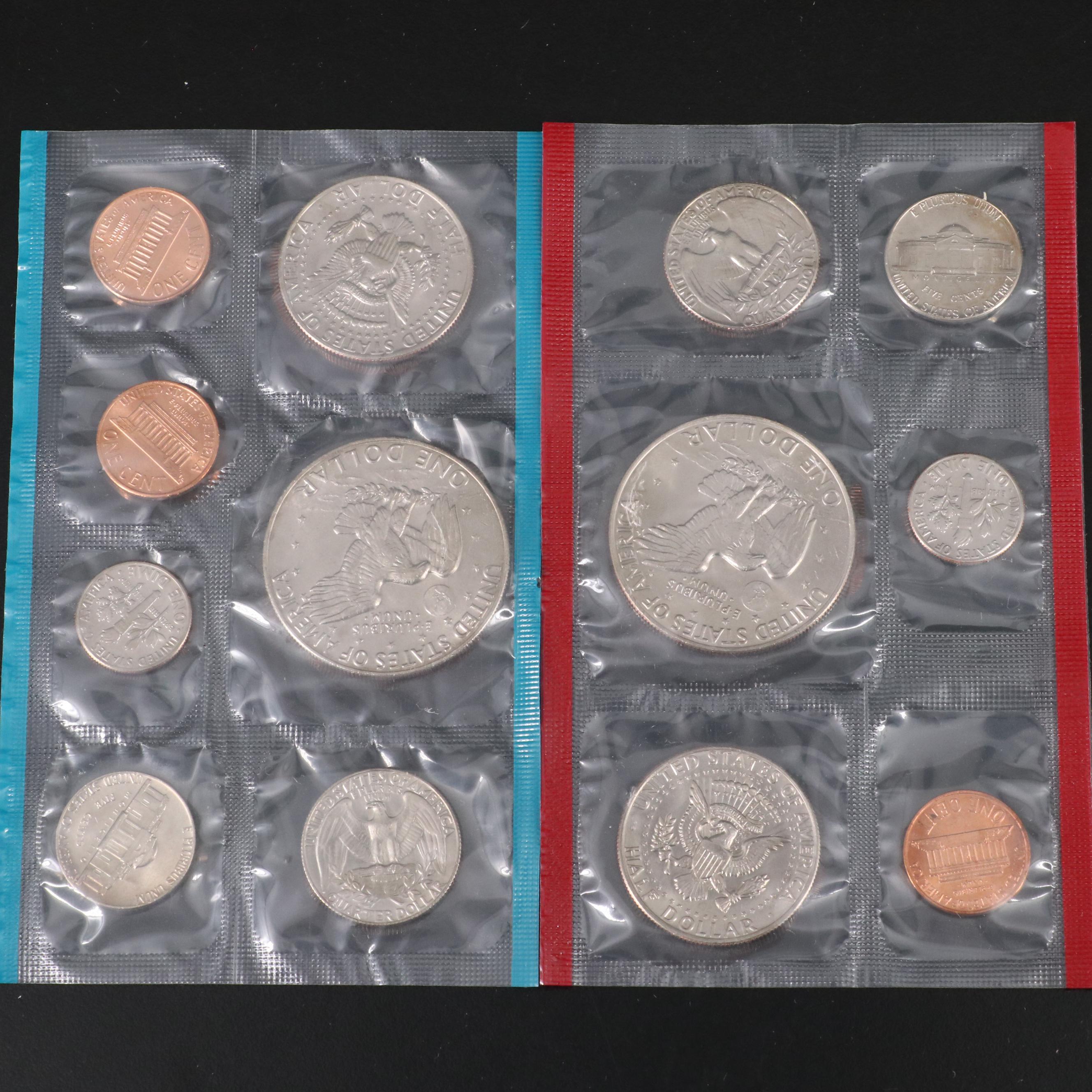 Twenty-Five Different U.S. Mint Uncirculated Sets, 1969 to 1995, Complete