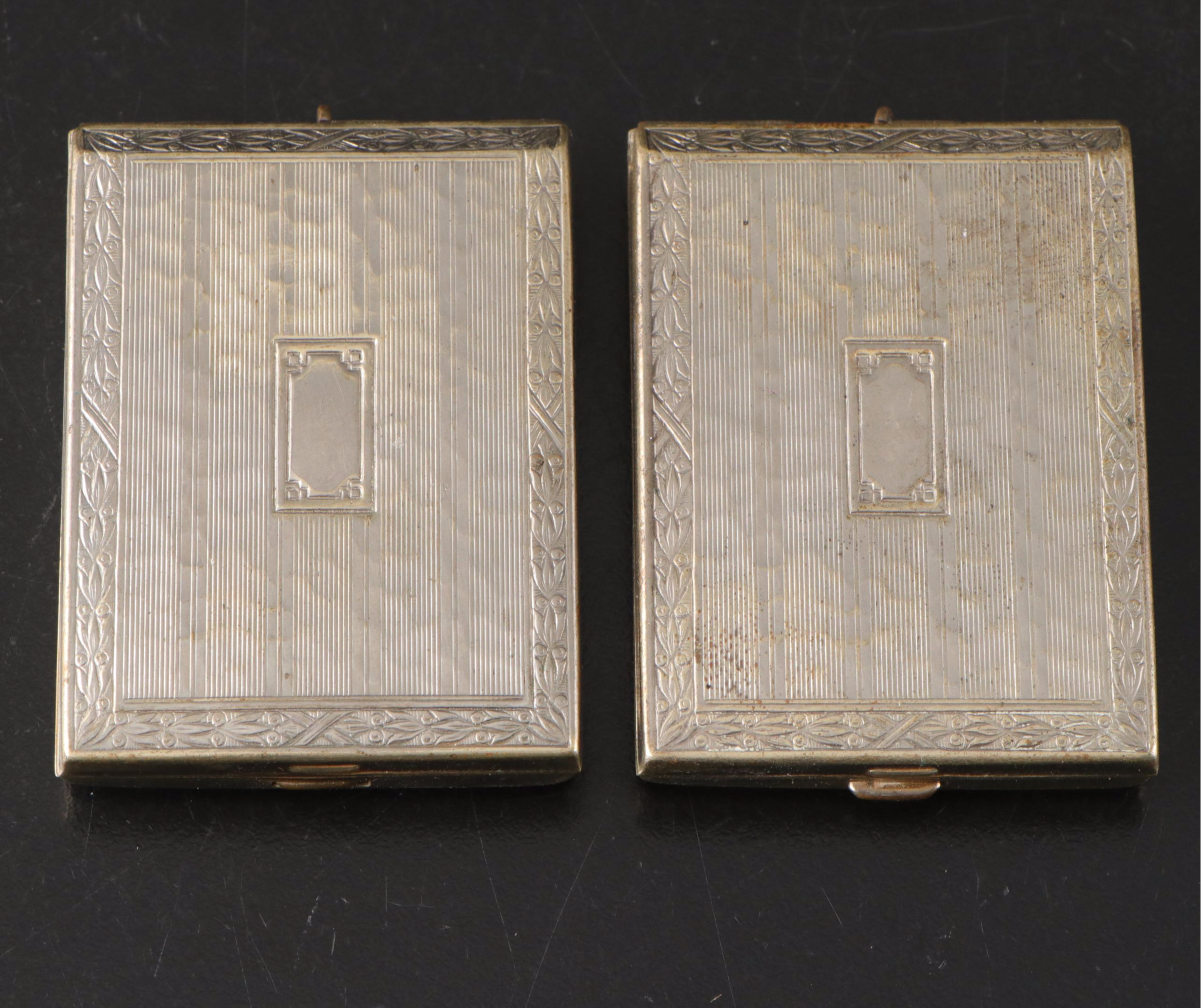 American Safety Razor Silver Plate Lighter with Silver Plate Match Cases