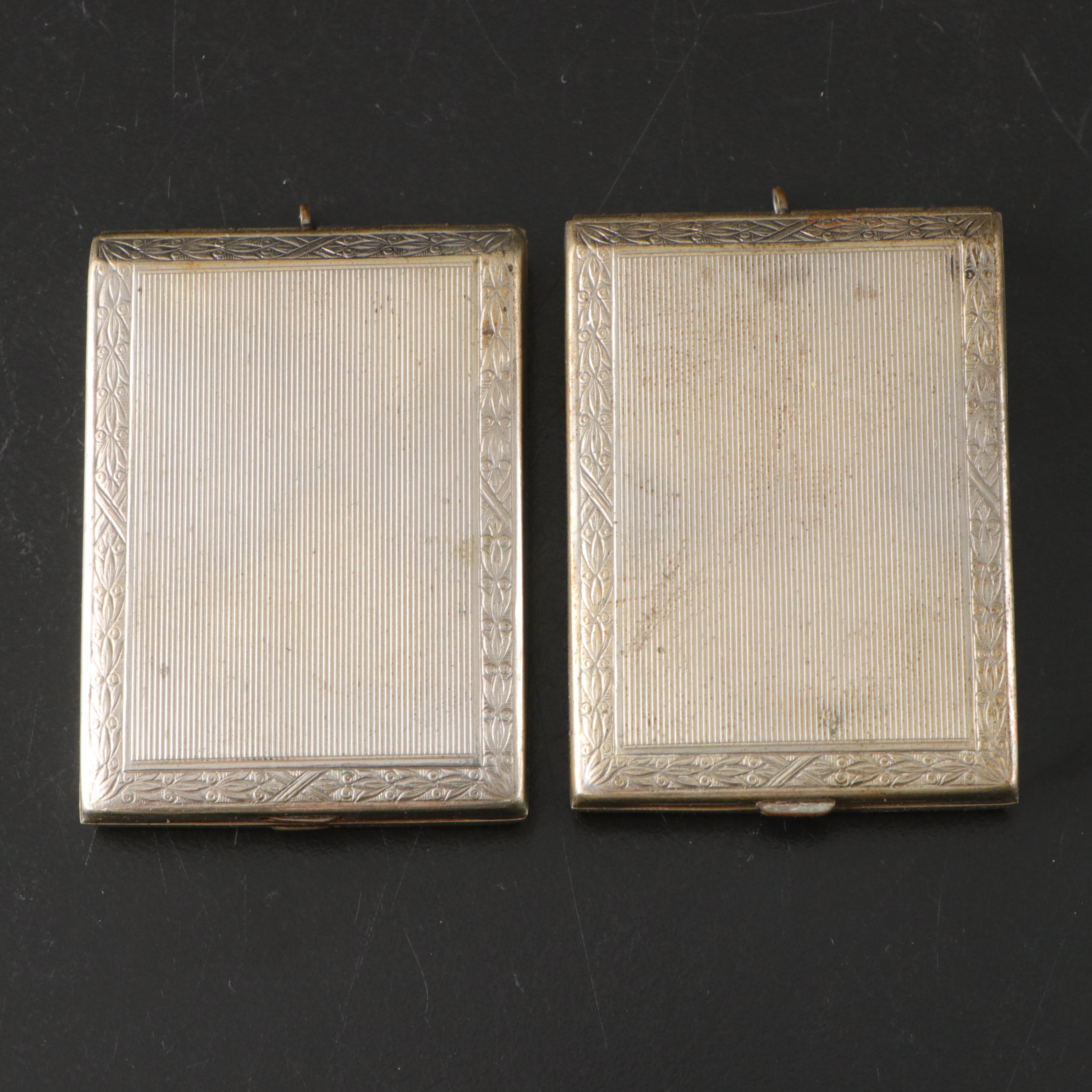 American Safety Razor Silver Plate Lighter with Silver Plate Match Cases