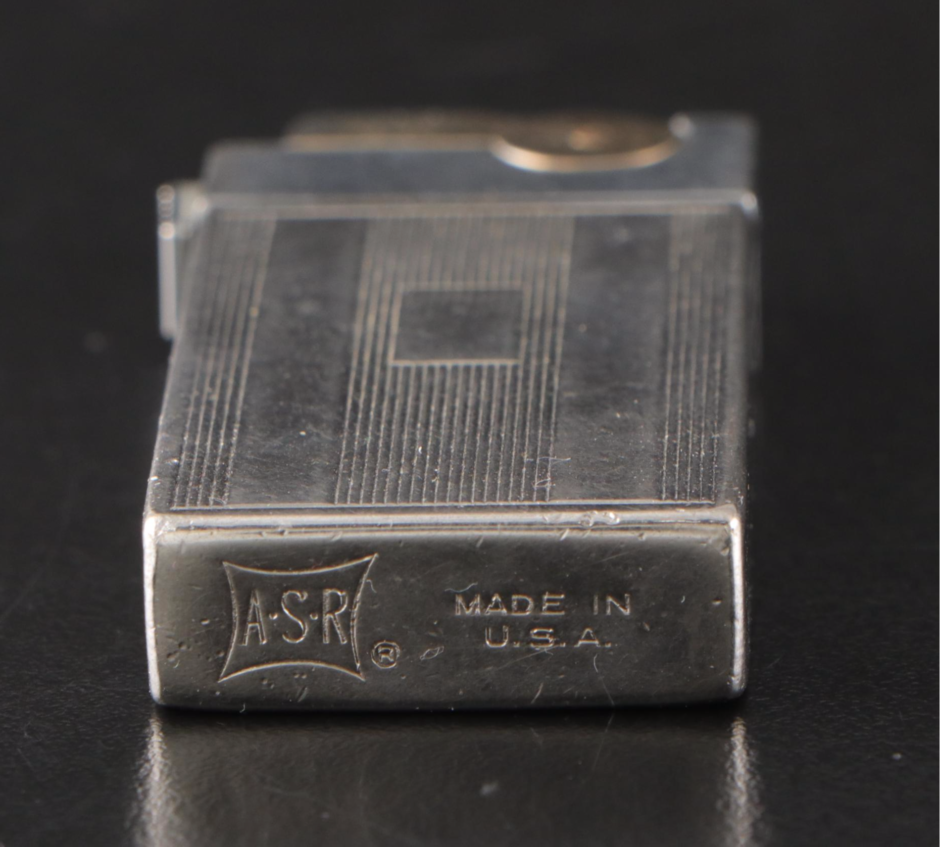 American Safety Razor Silver Plate Lighter with Silver Plate Match Cases