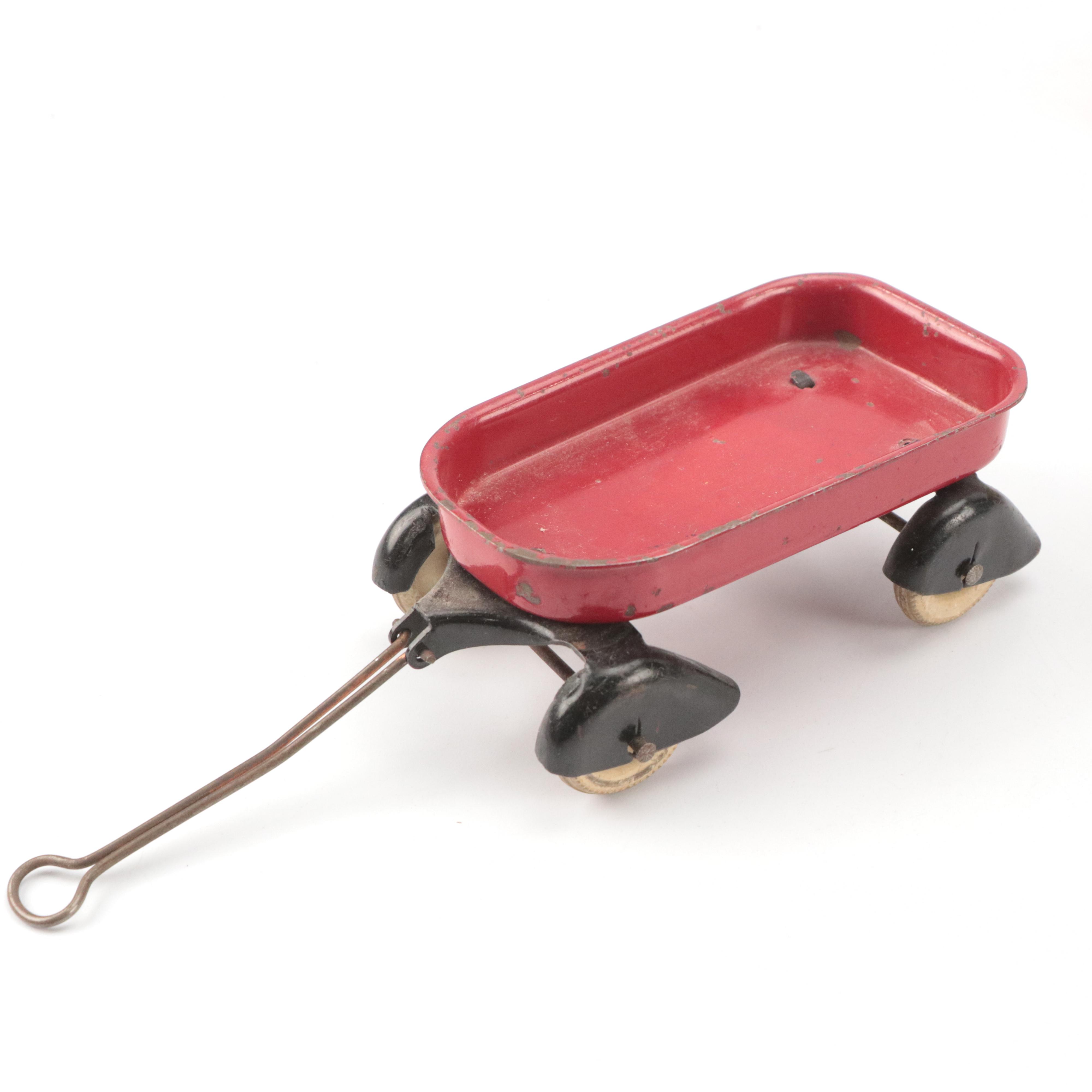 Cast Metal Toy Wheelbarrows and Wagon with Fall Pasture Jigsaw Puzzle and More