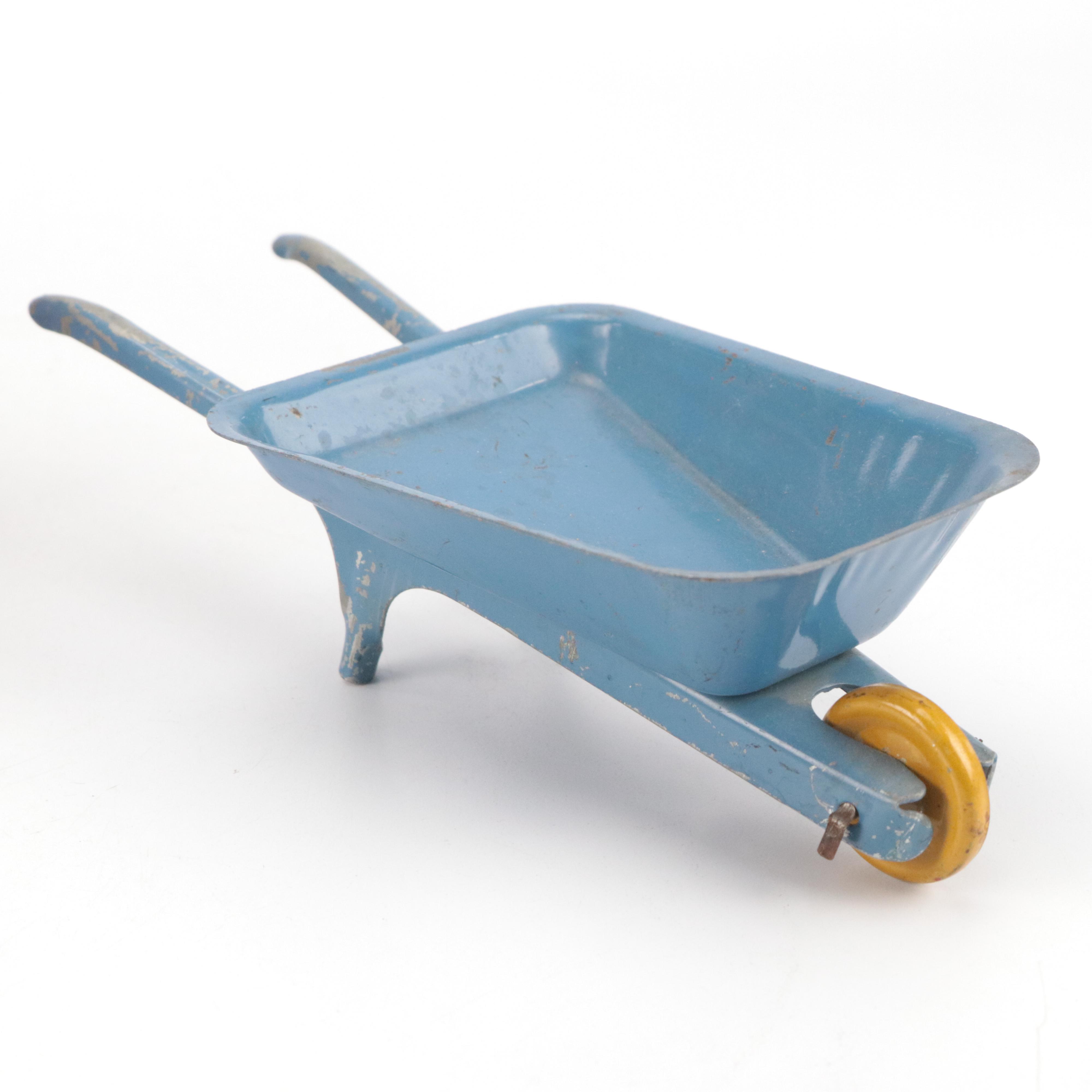 Cast Metal Toy Wheelbarrows and Wagon with Fall Pasture Jigsaw Puzzle and More