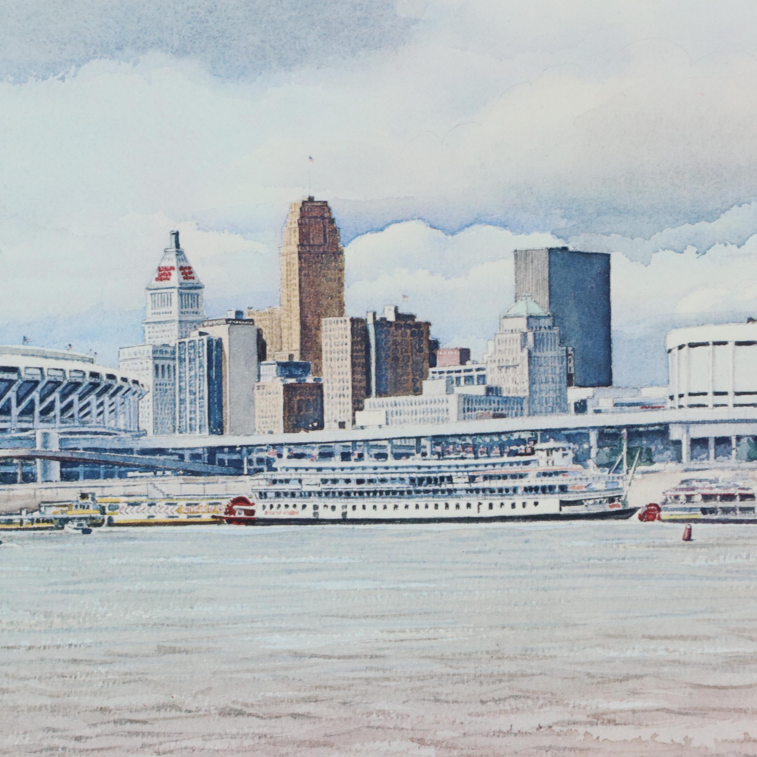 Offset Lithograph After Lee Greenwell "Bicentennial Cincinnati – 1976"