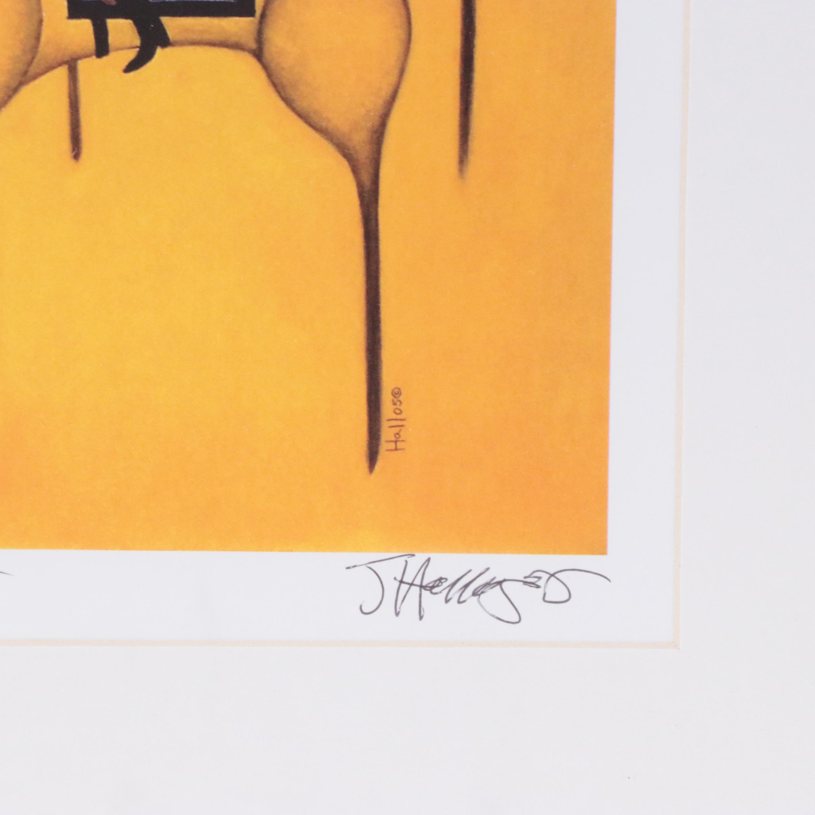 Jonathan Hallgrey Offset Lithograph "Starting Gate," 2022