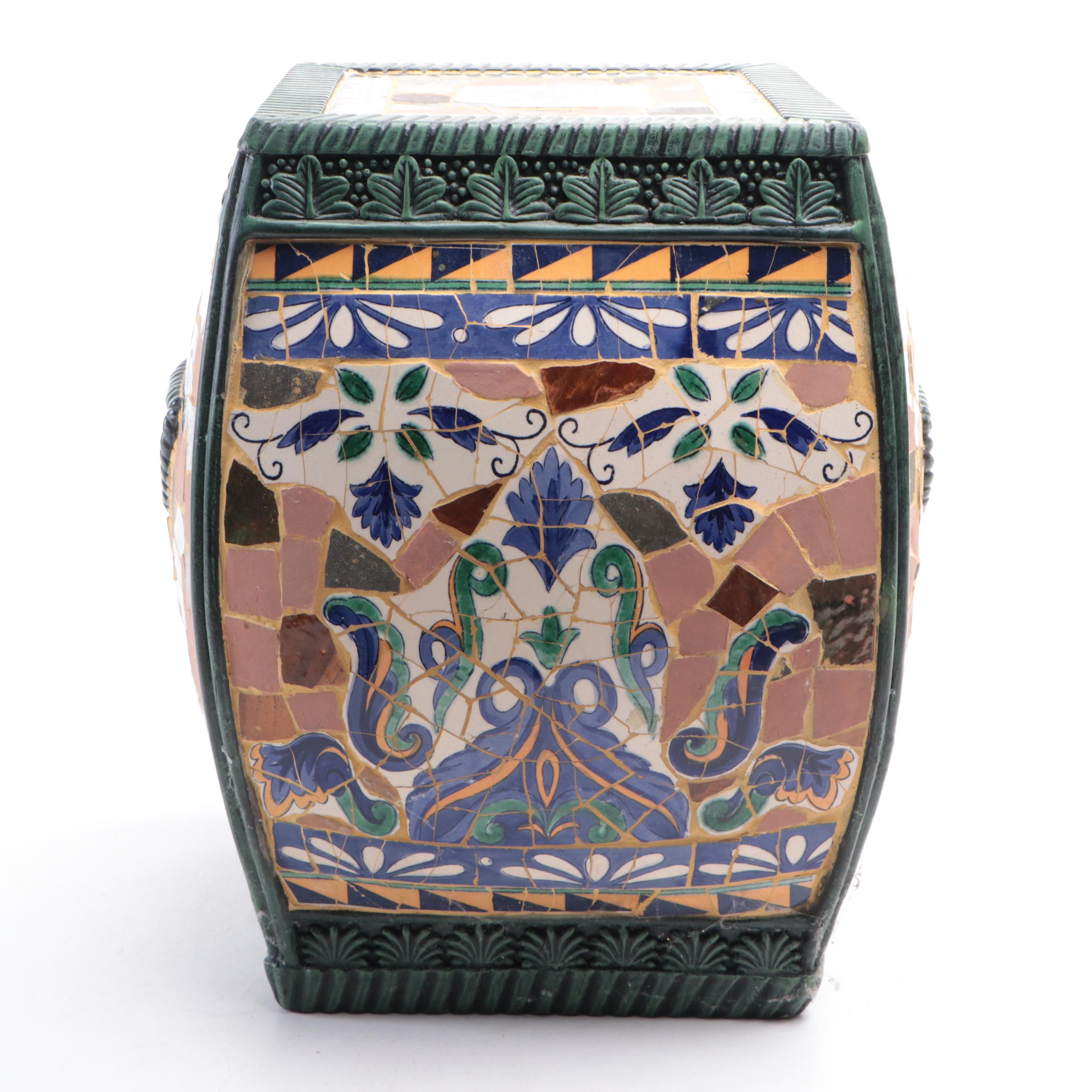 Mosaic Tiled Garden Seat