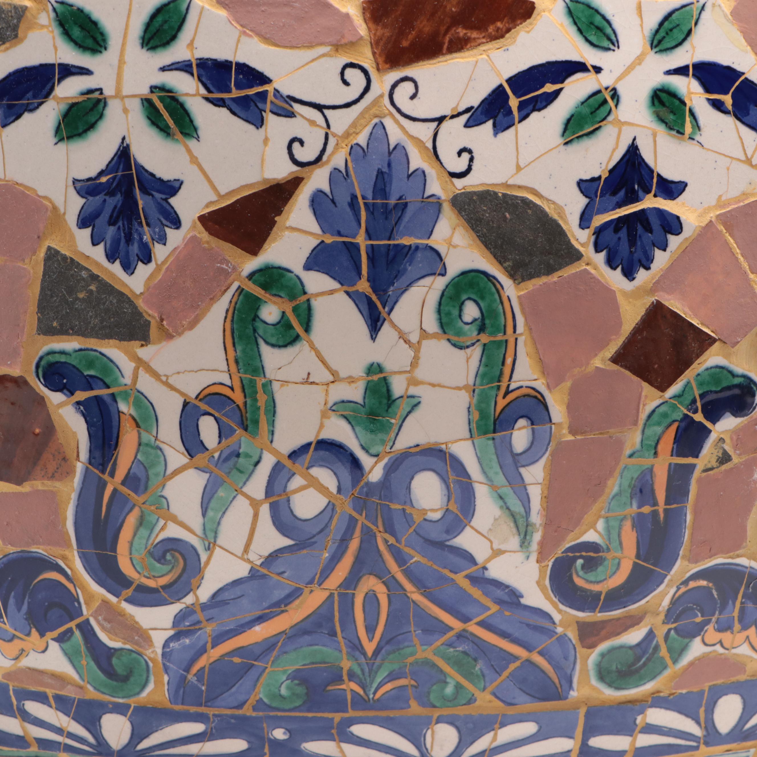 Mosaic Tiled Garden Seat