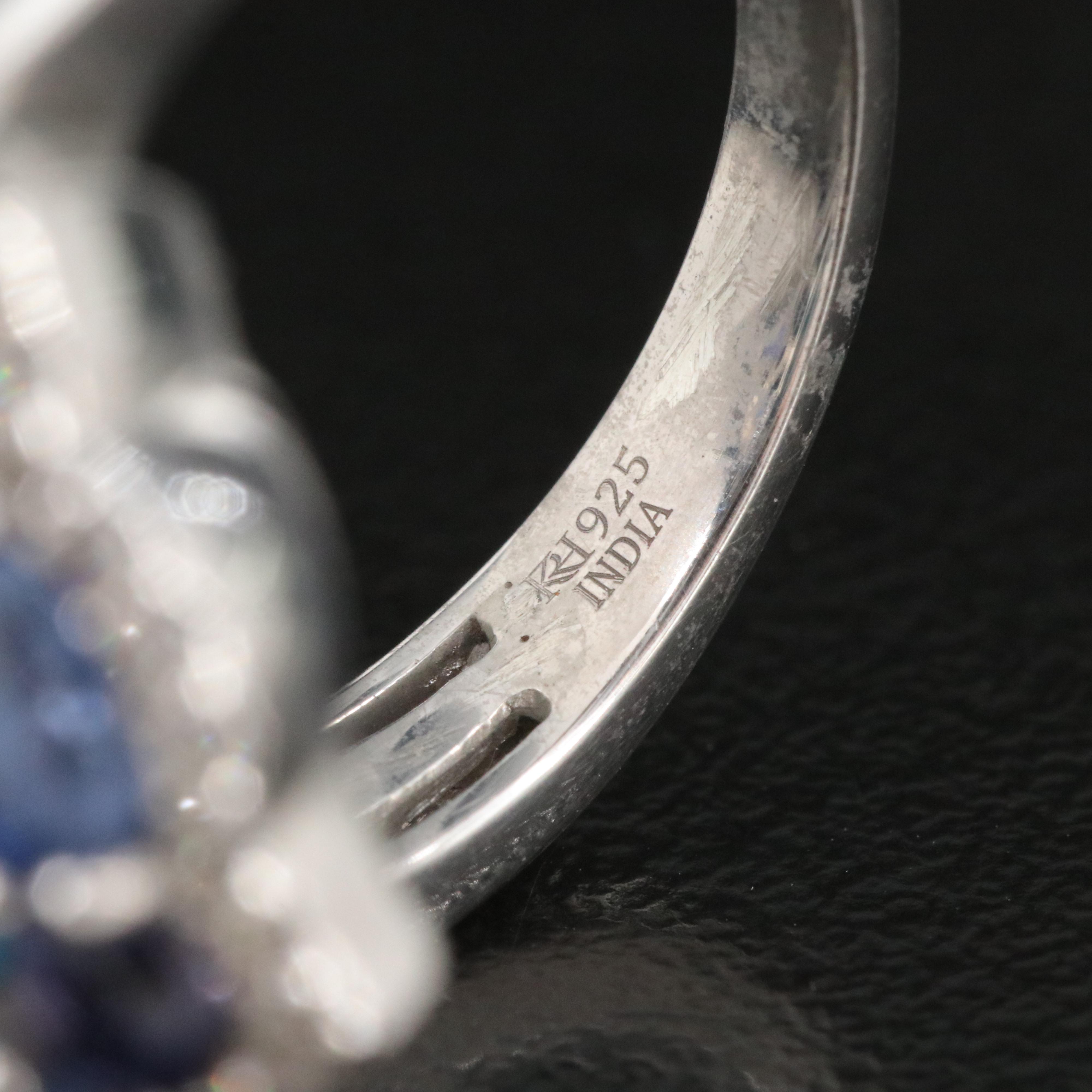 Sterling Turquoise, Kyanite and Iolite Ring