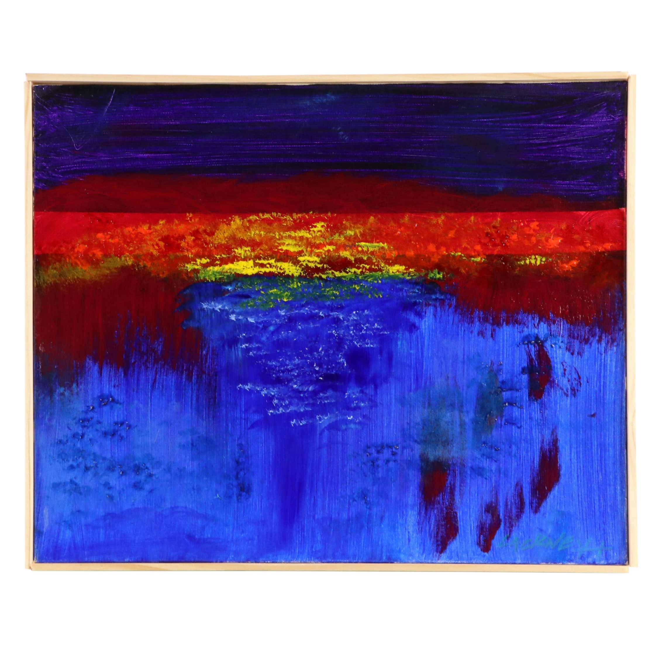 Robert Lackney Abstract Acrylic Painting "Spirit Songs," 21st Century