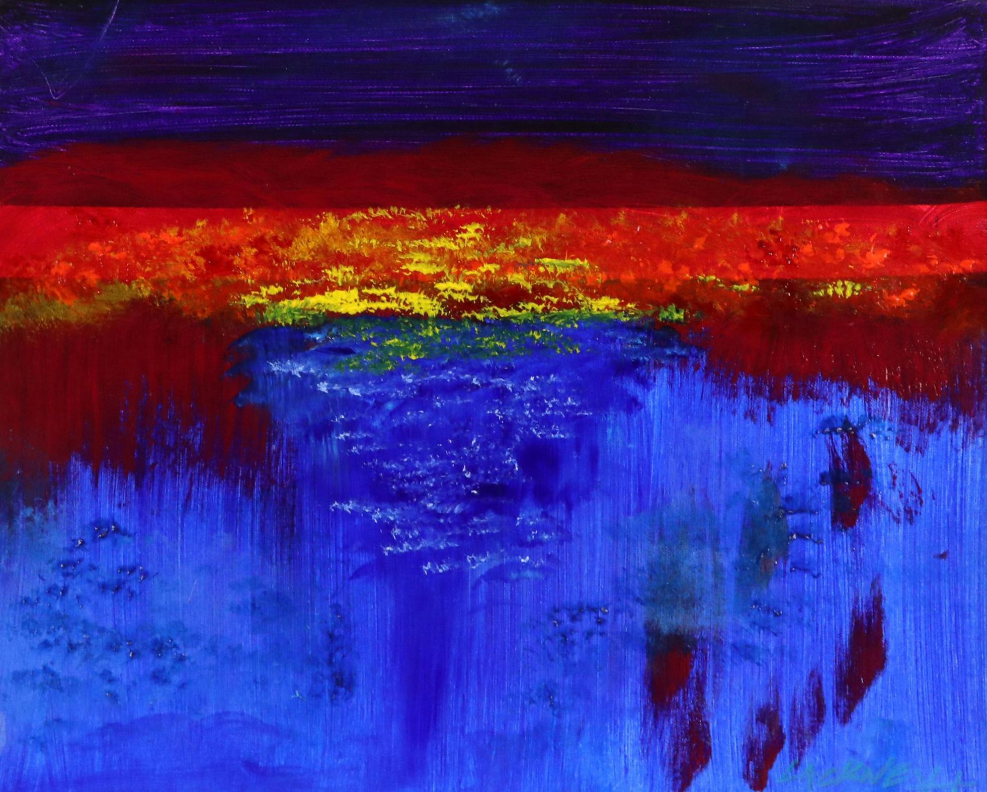 Robert Lackney Abstract Acrylic Painting "Spirit Songs," 21st Century
