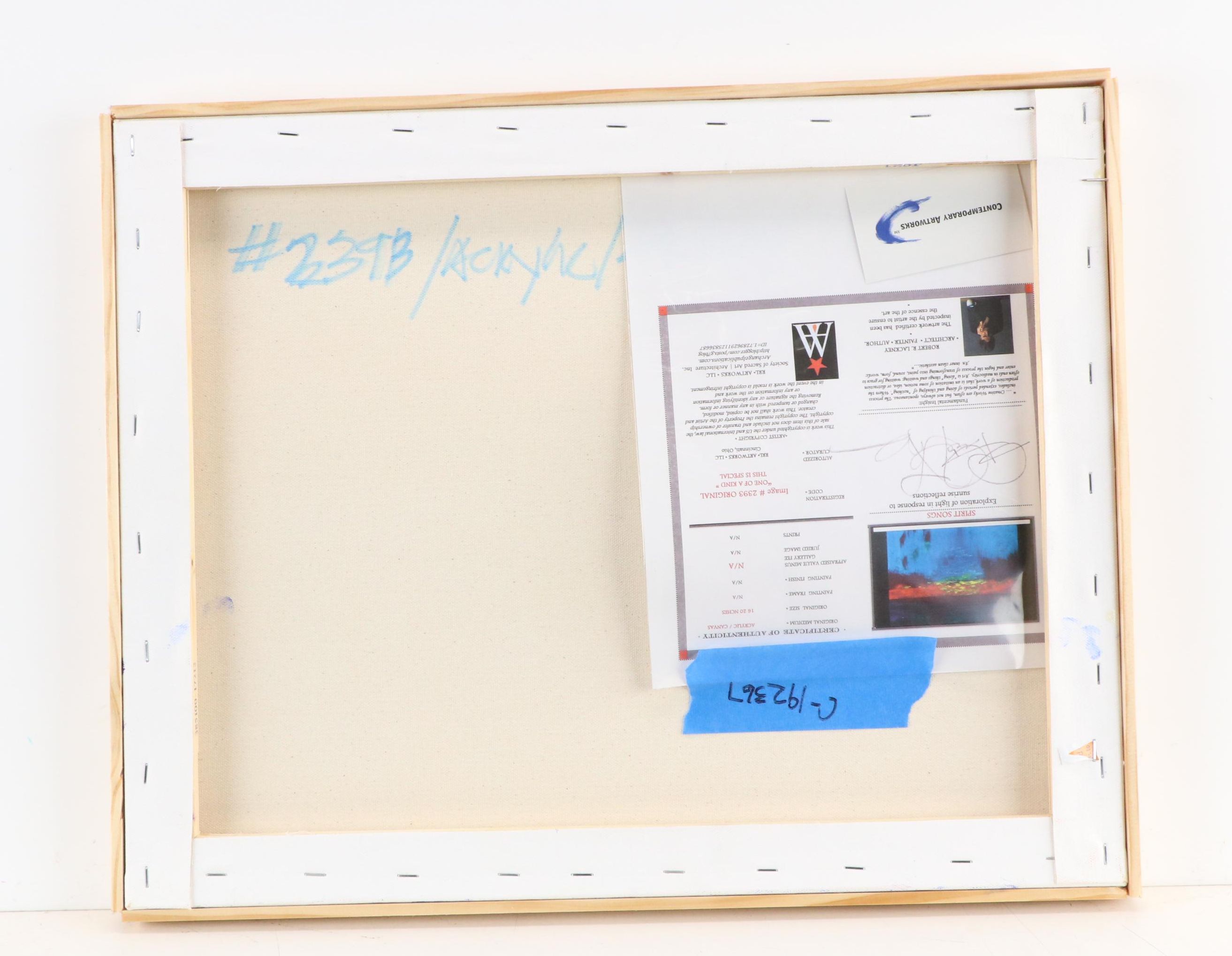 Robert Lackney Abstract Acrylic Painting "Spirit Songs," 21st Century