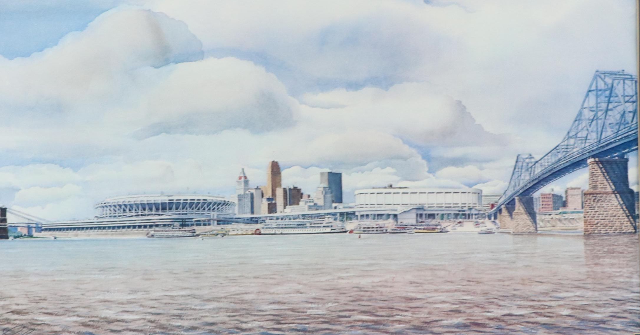 Offset Lithograph After Lee Greenwell "Bicentennial Cincinnati – 1976"