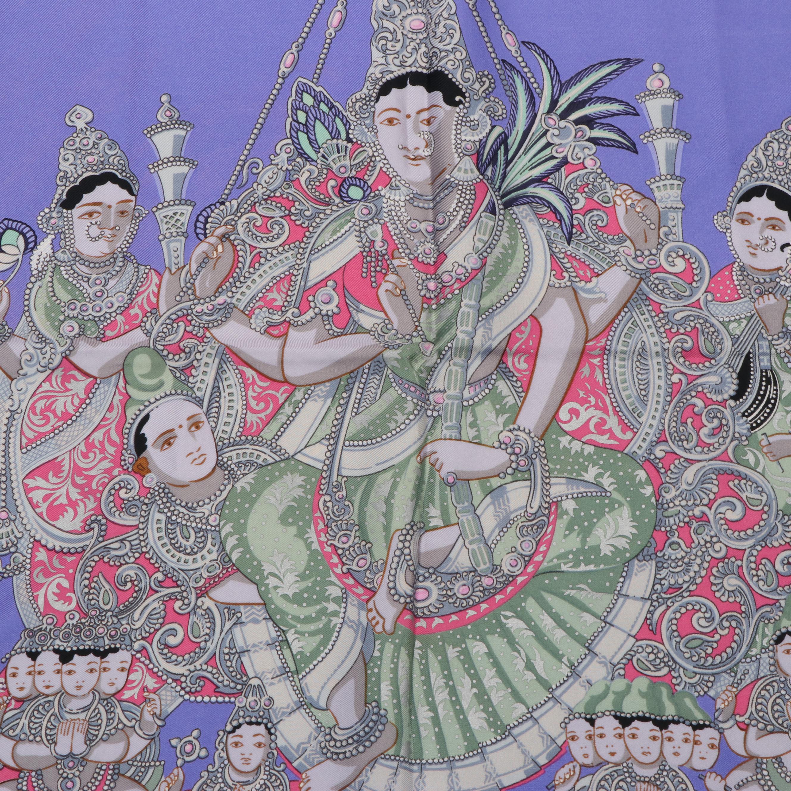 Hermès "India" Silk Twill Scarf 90