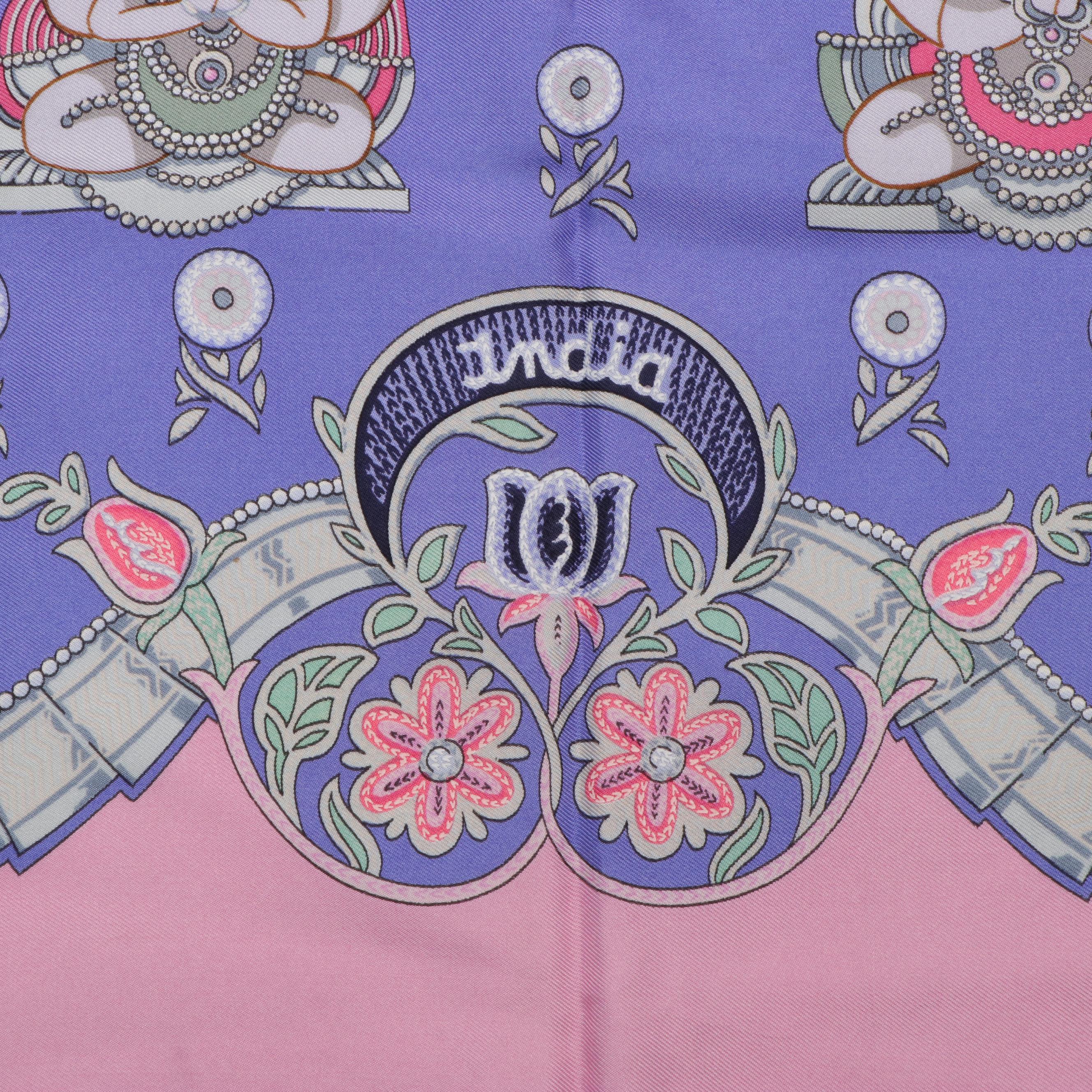 Hermès "India" Silk Twill Scarf 90