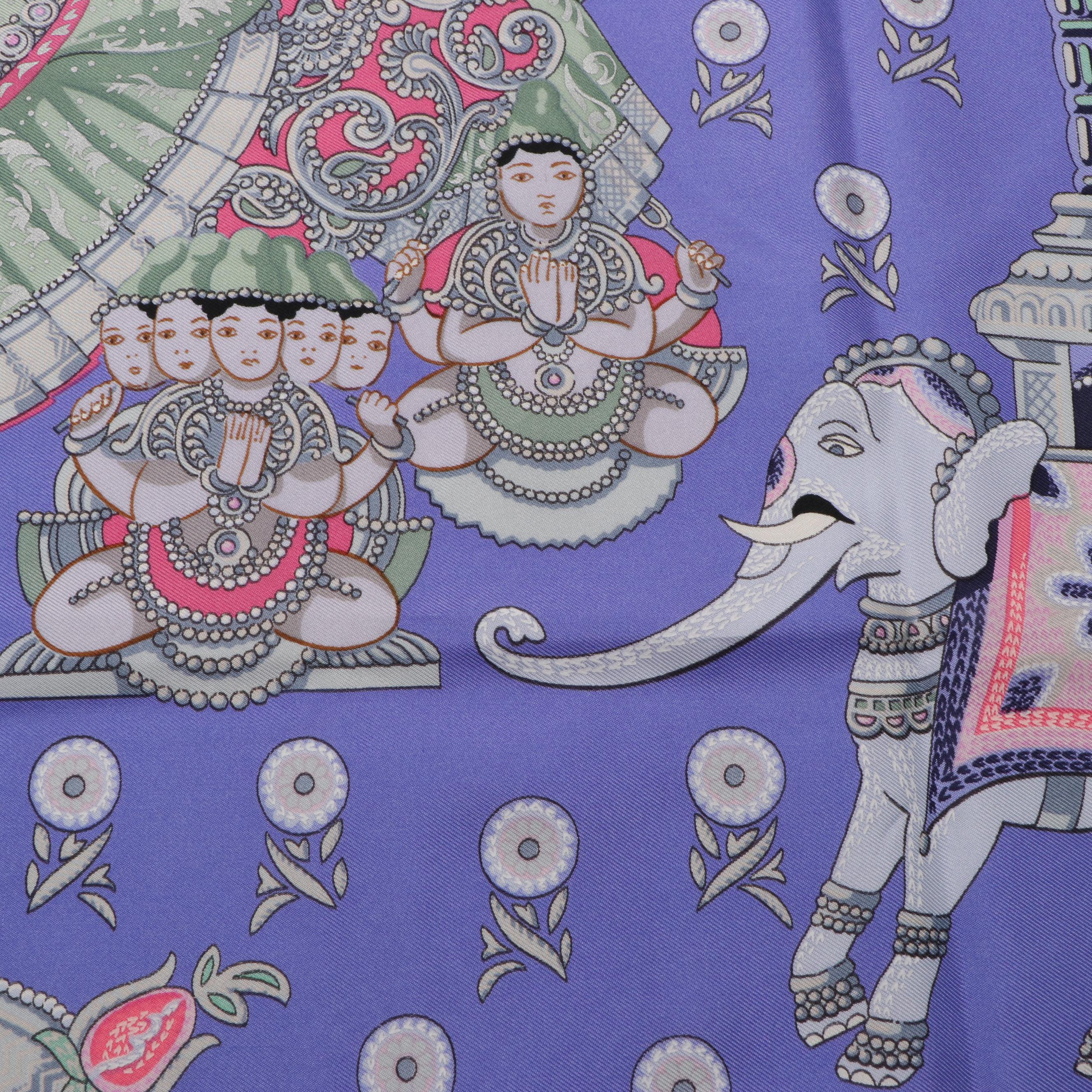 Hermès "India" Silk Twill Scarf 90