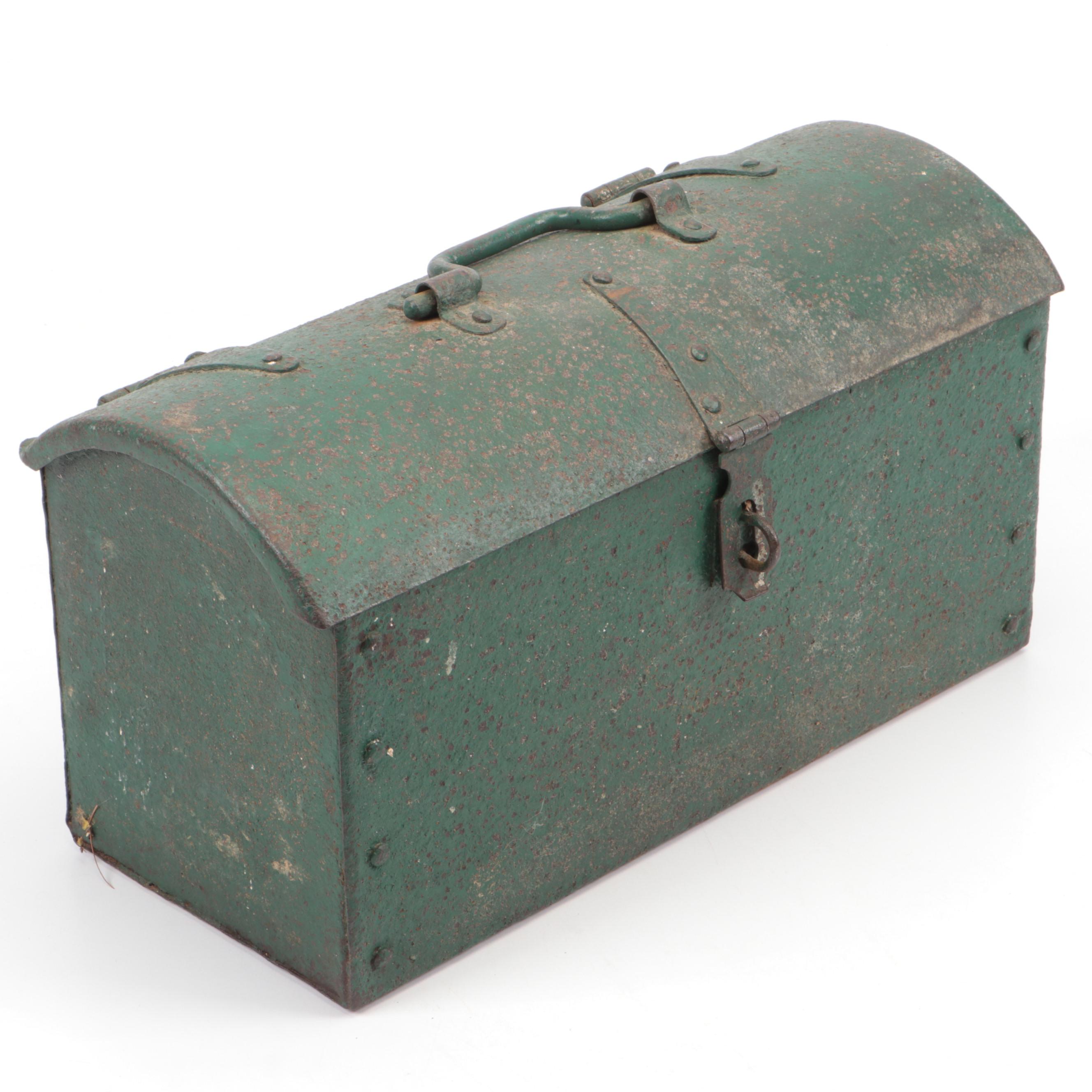 Cold-Painted Cast Iron Tool Box