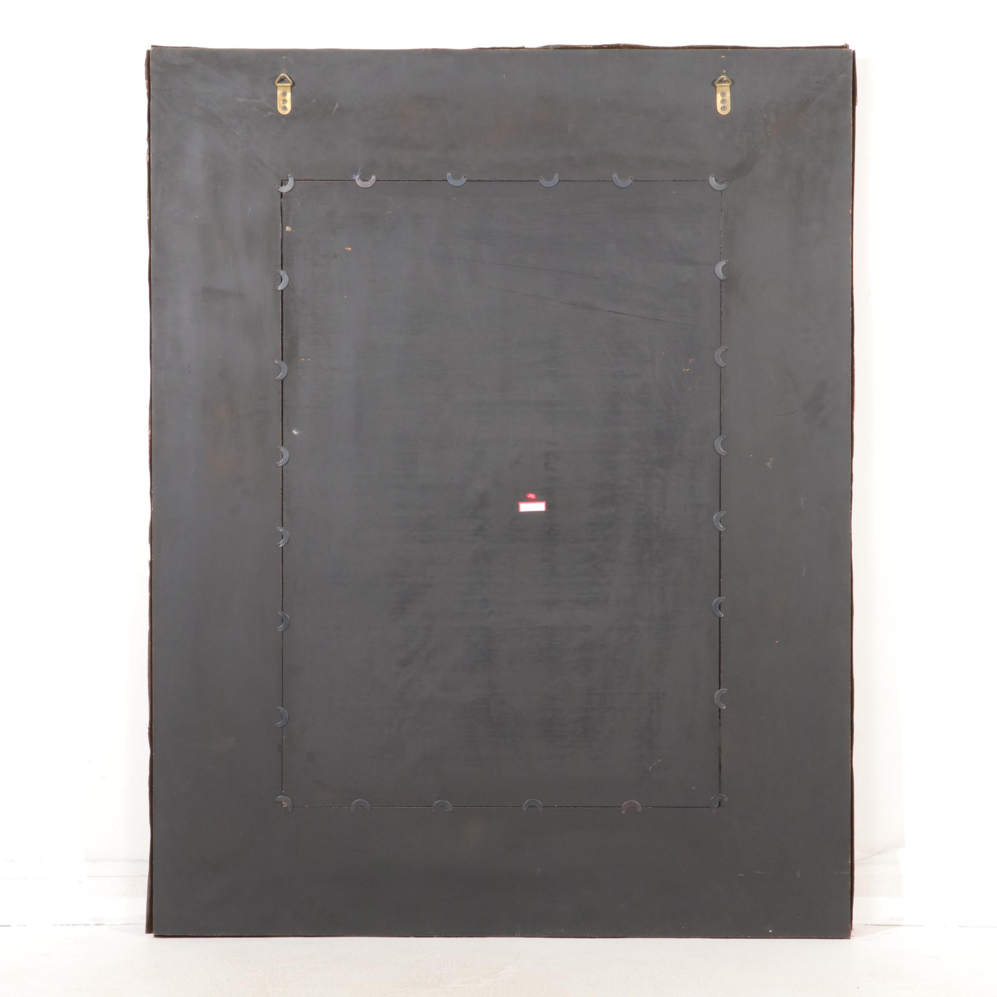 Contemporary Hammered Metal Framed Wall Mirror