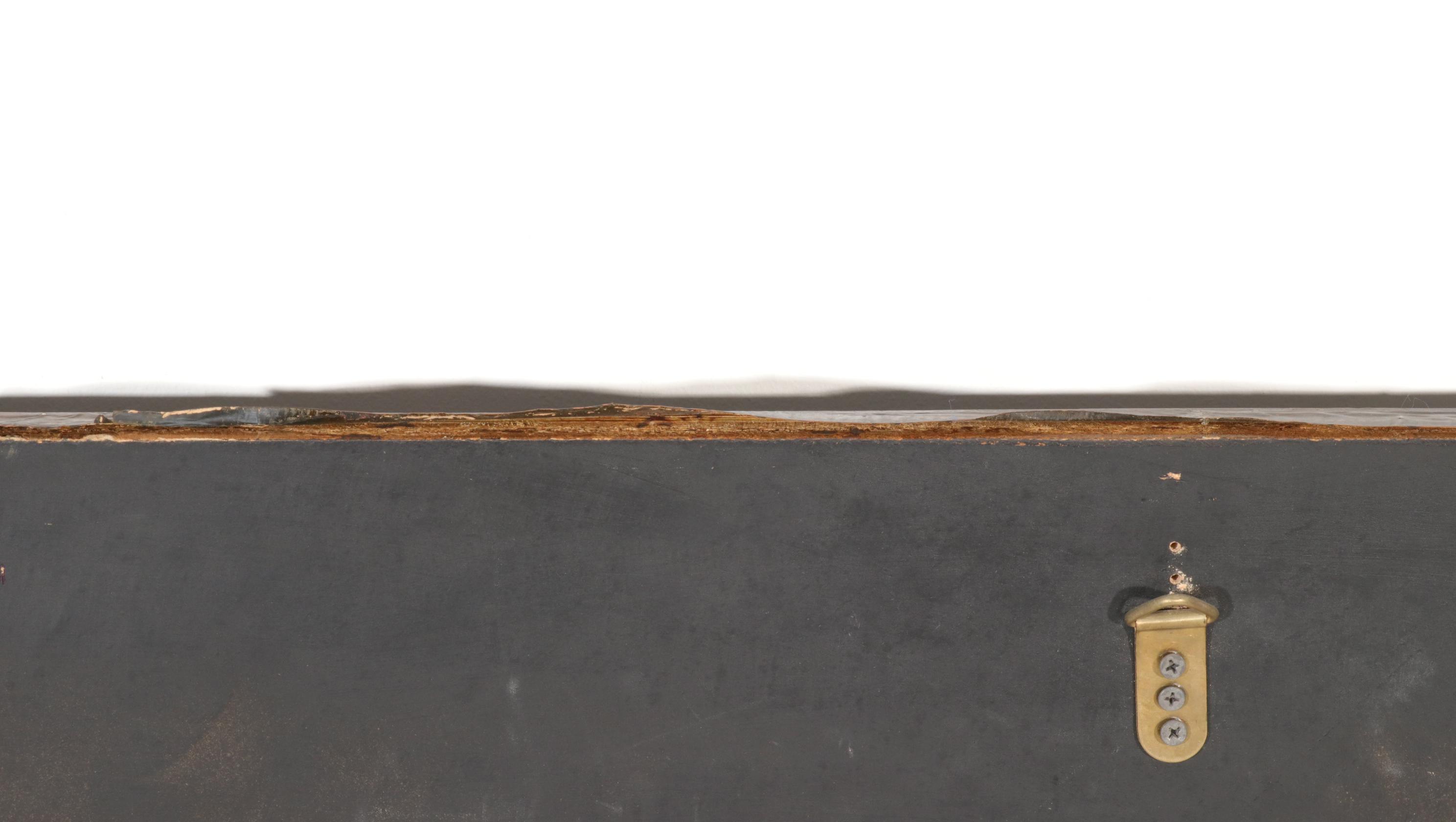 Contemporary Hammered Metal Framed Wall Mirror