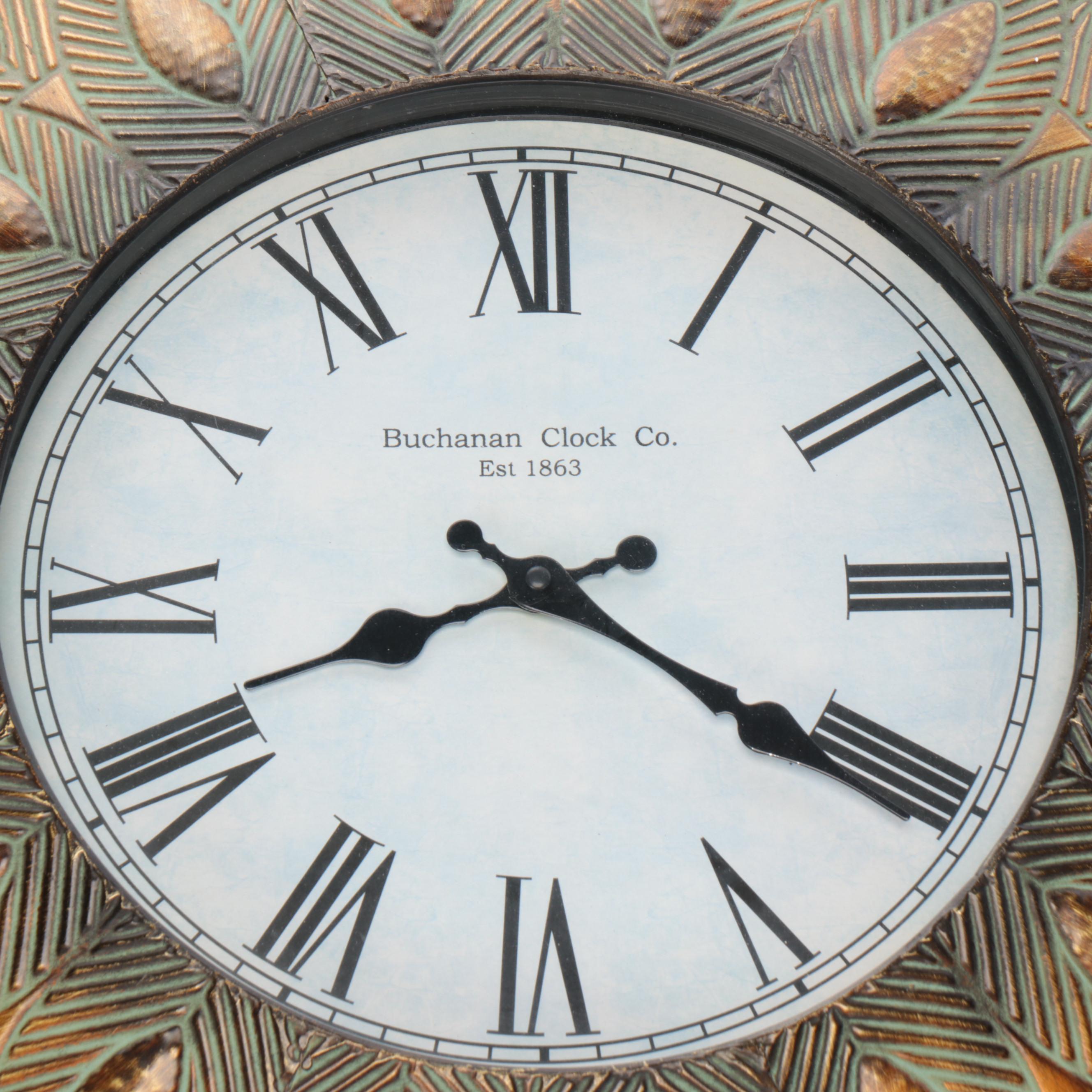 Three Hands Corp Metal Battery Operated Wall Clock