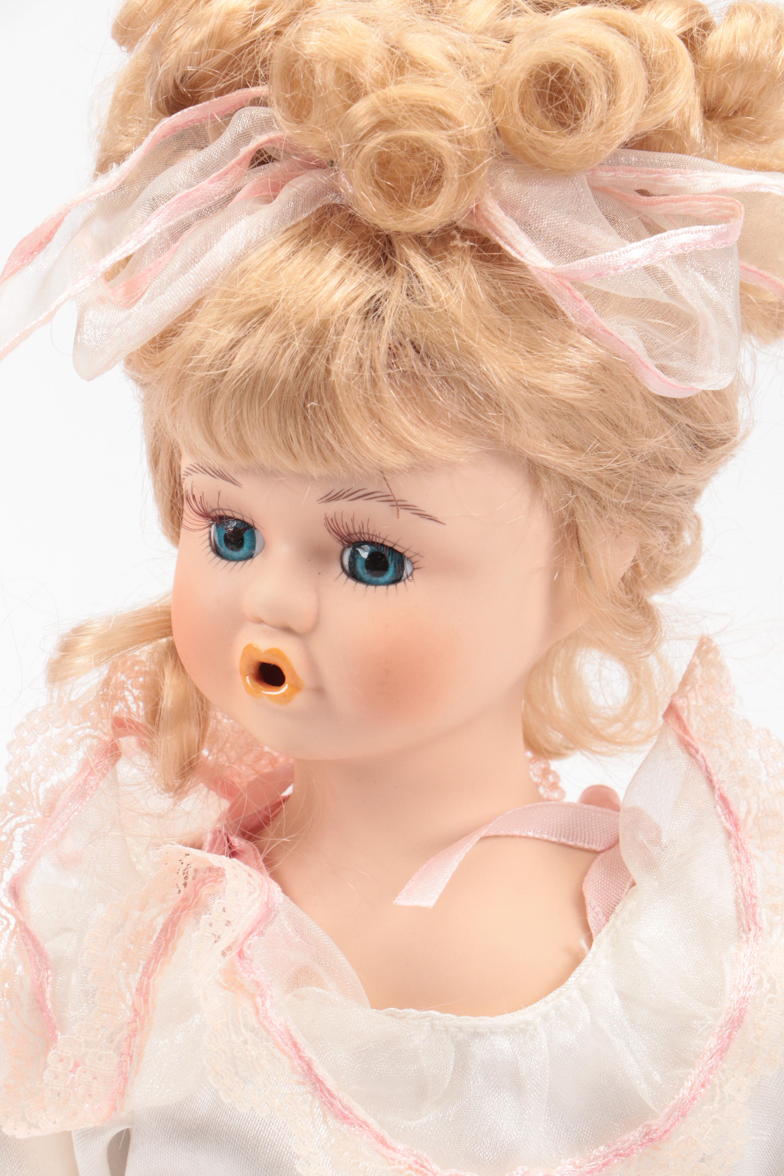 Heritage Signature Collection "Birthday Girl Jennie" with Other Porcelain Dolls