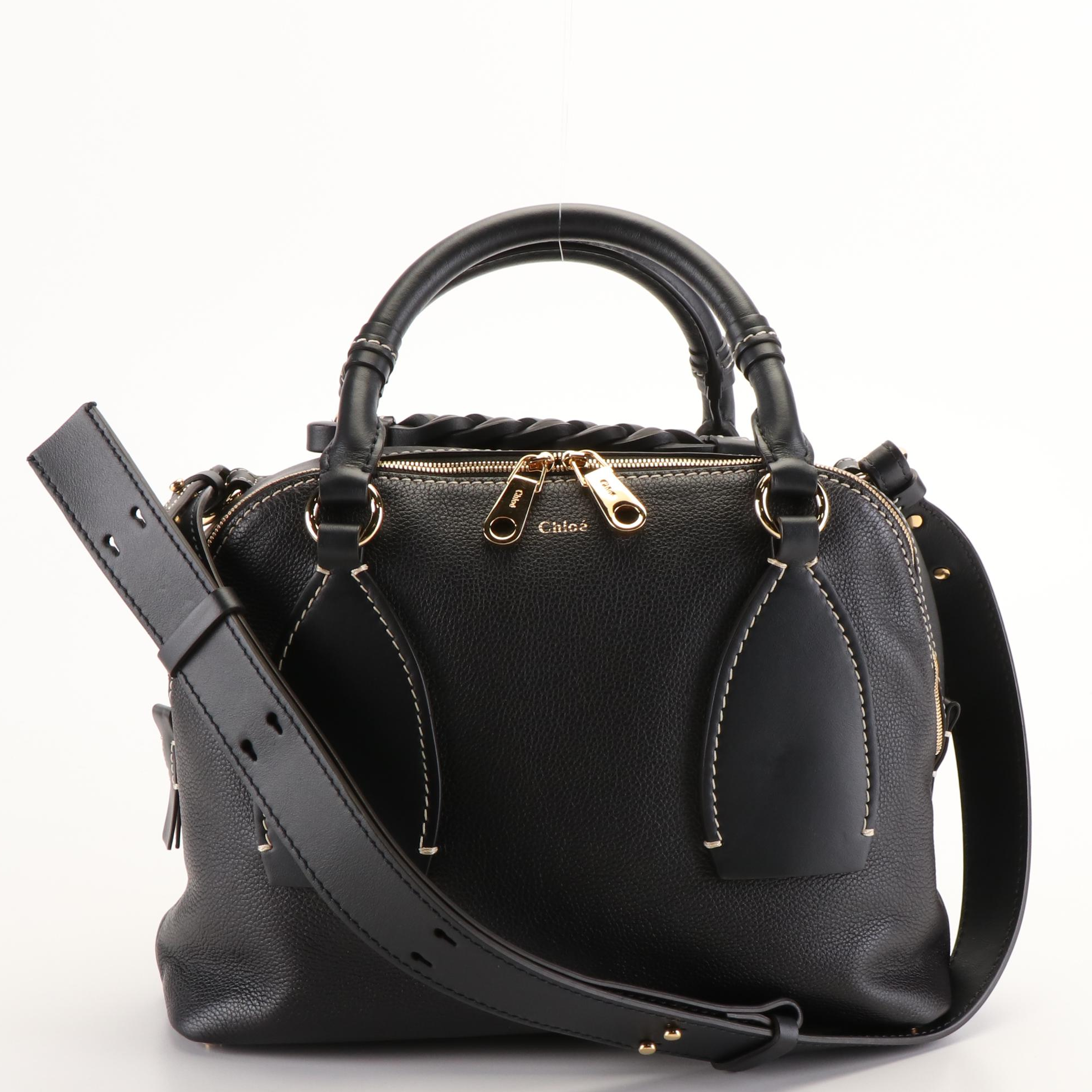 Chloé  Daria Pebbled Leather Shoulder Bag