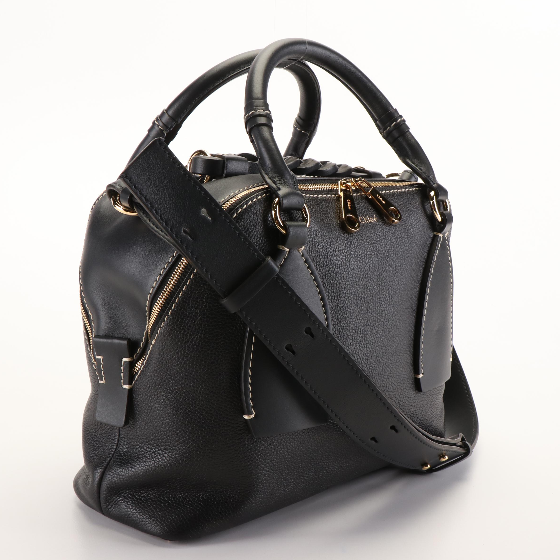 Chloé  Daria Pebbled Leather Shoulder Bag