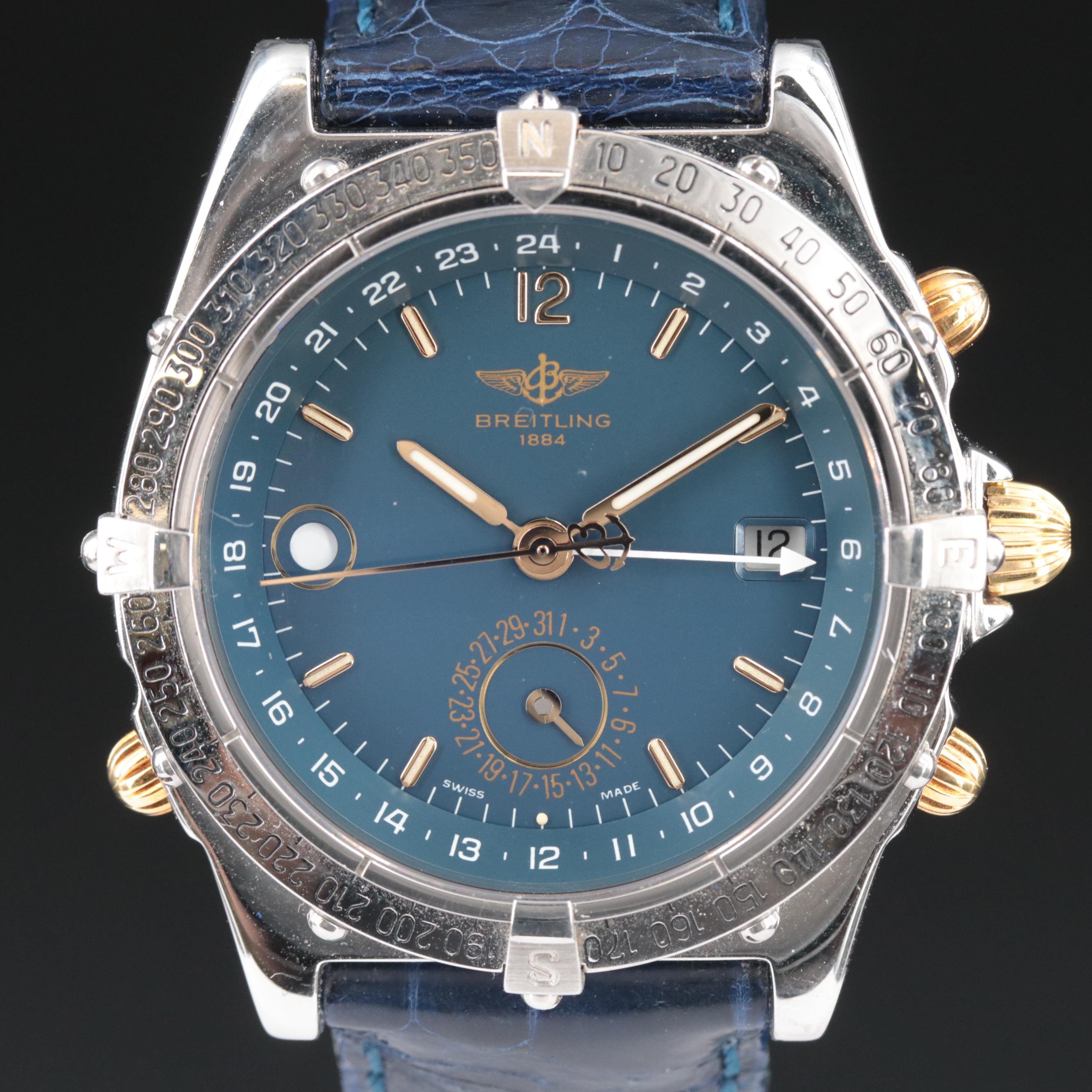 Breitling Duograph GMT Day/Night Indicator Dual Date Watch