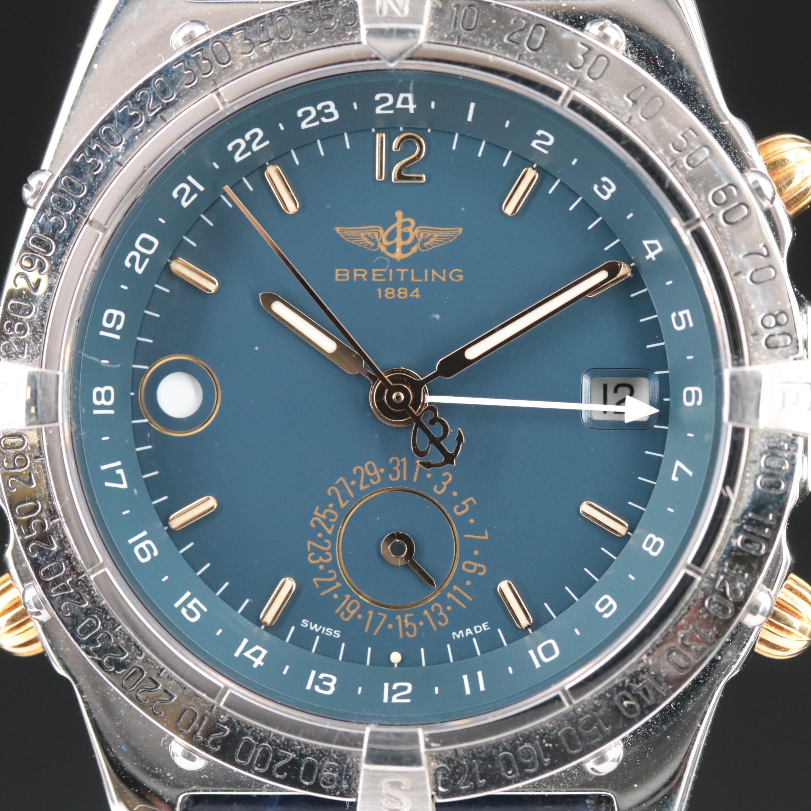 Breitling Duograph GMT Day/Night Indicator Dual Date Watch