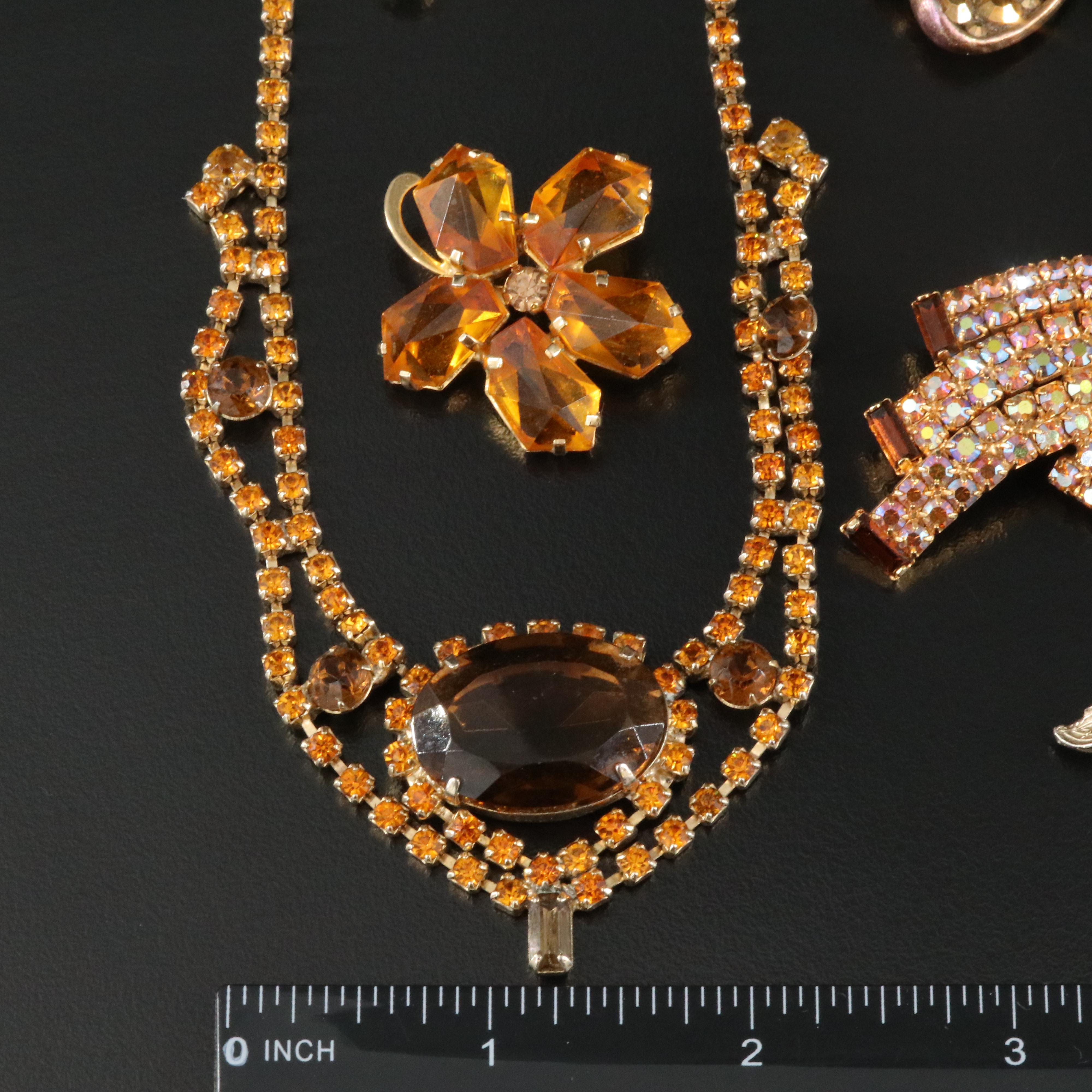 Vintage Rhinestone and Glass Jewelry Collection