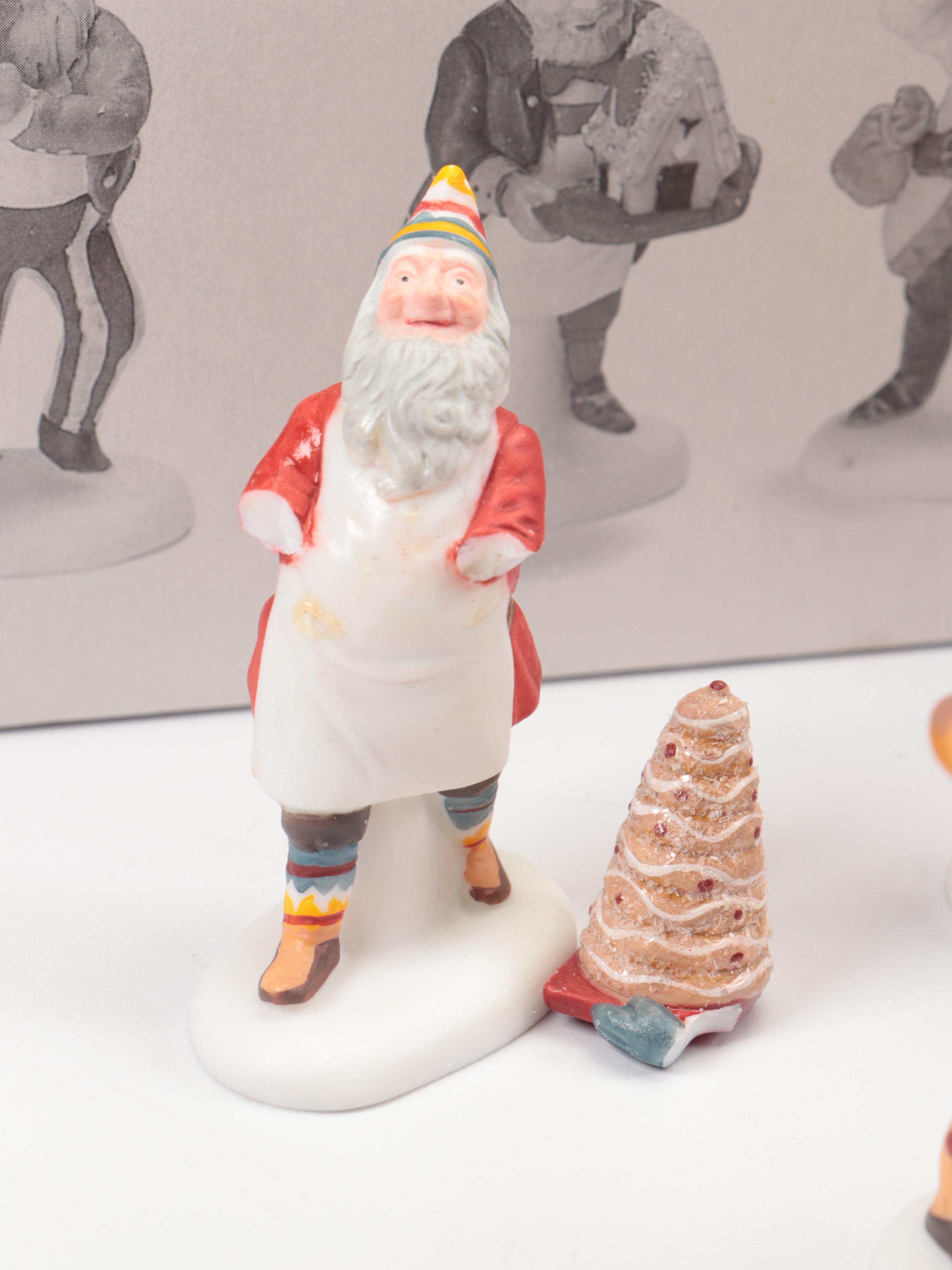 Department 56 Christmas Bread Bakers, Other Porcelain Christmas Village Pieces