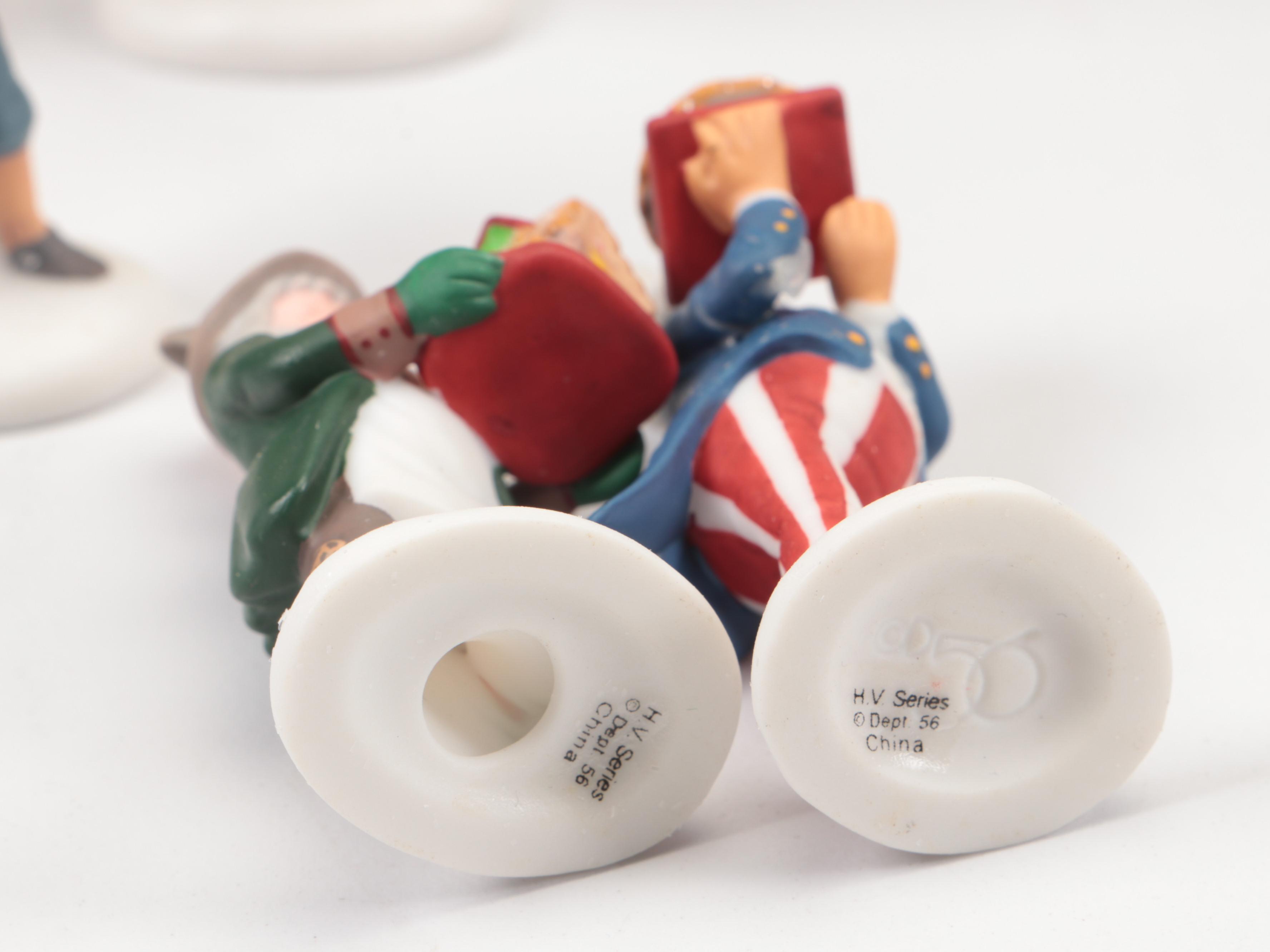 Department 56 Christmas Bread Bakers, Other Porcelain Christmas Village Pieces