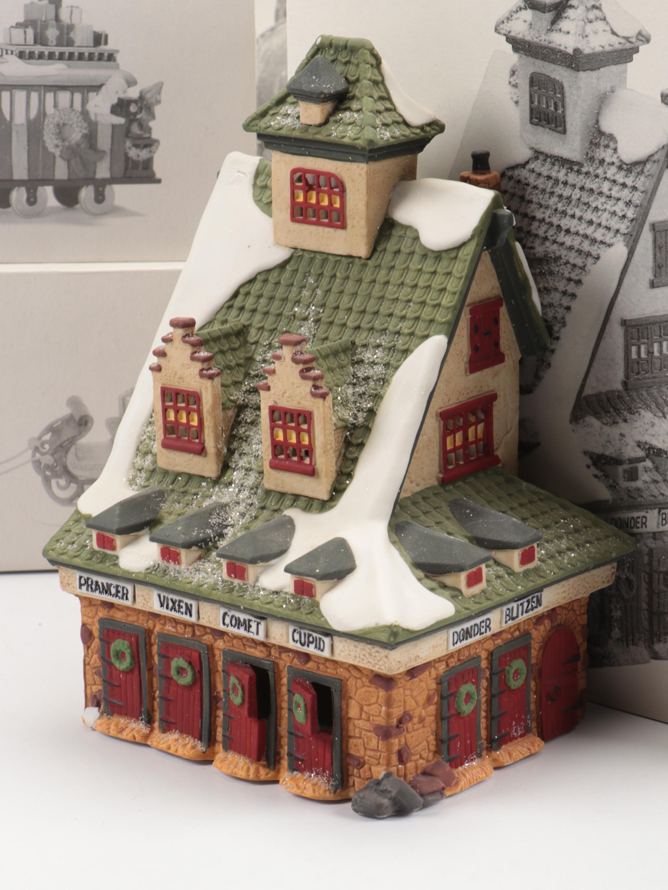 Department 56 Christmas Bread Bakers, Other Porcelain Christmas Village Pieces