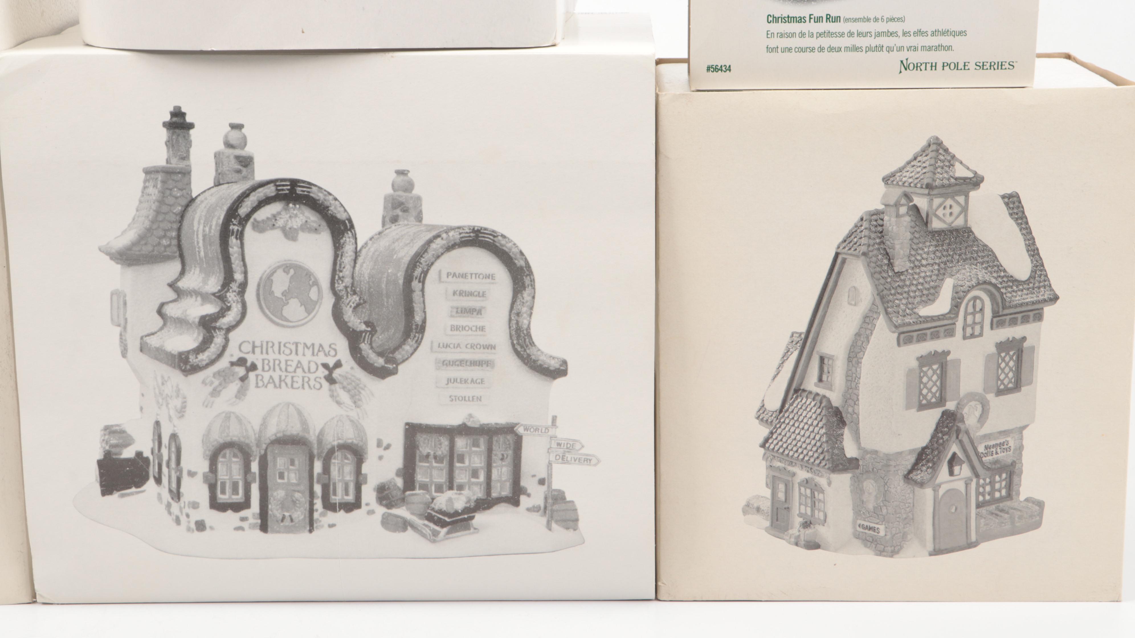 Department 56 Christmas Bread Bakers, Other Porcelain Christmas Village Pieces