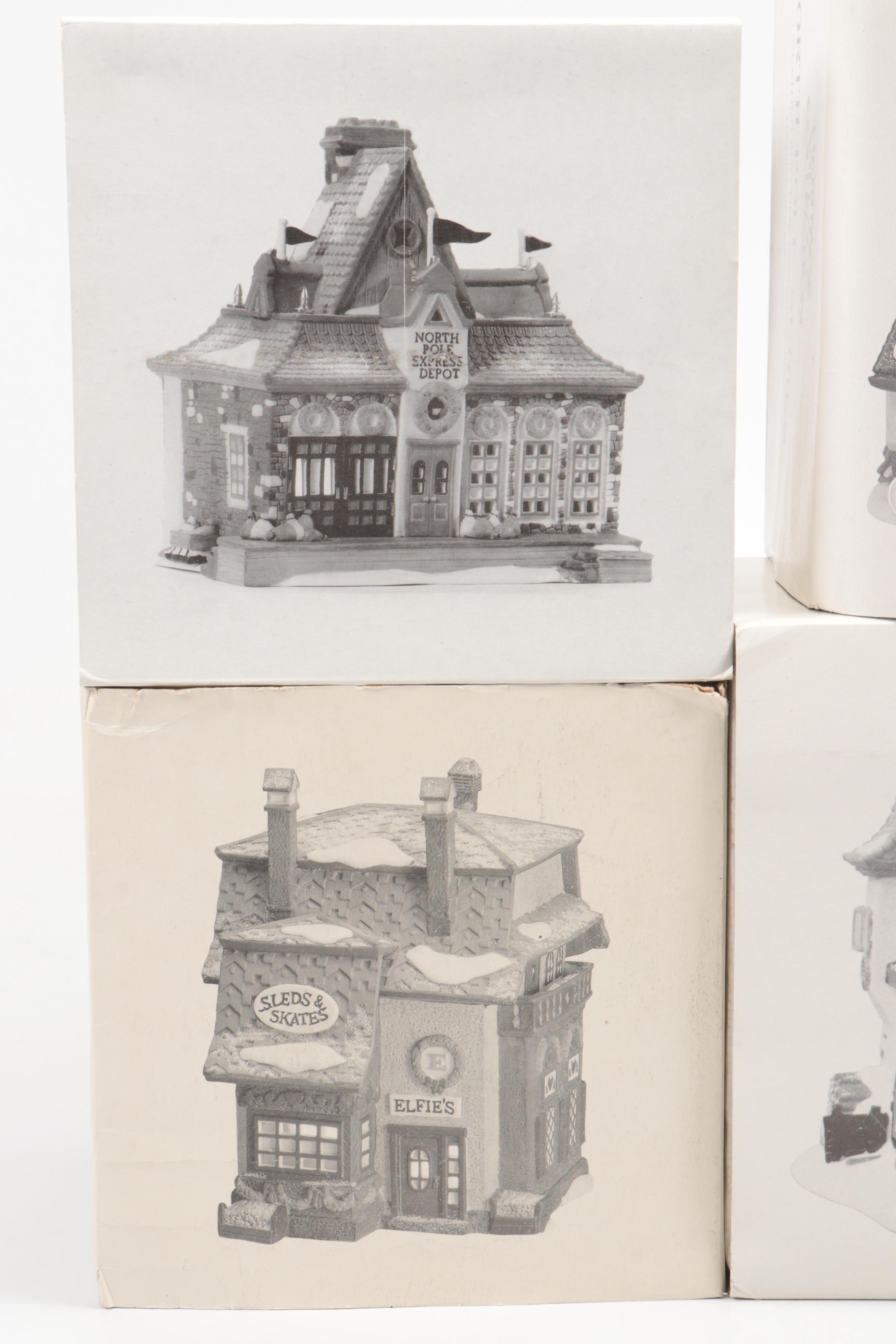 Department 56 Christmas Bread Bakers, Other Porcelain Christmas Village Pieces