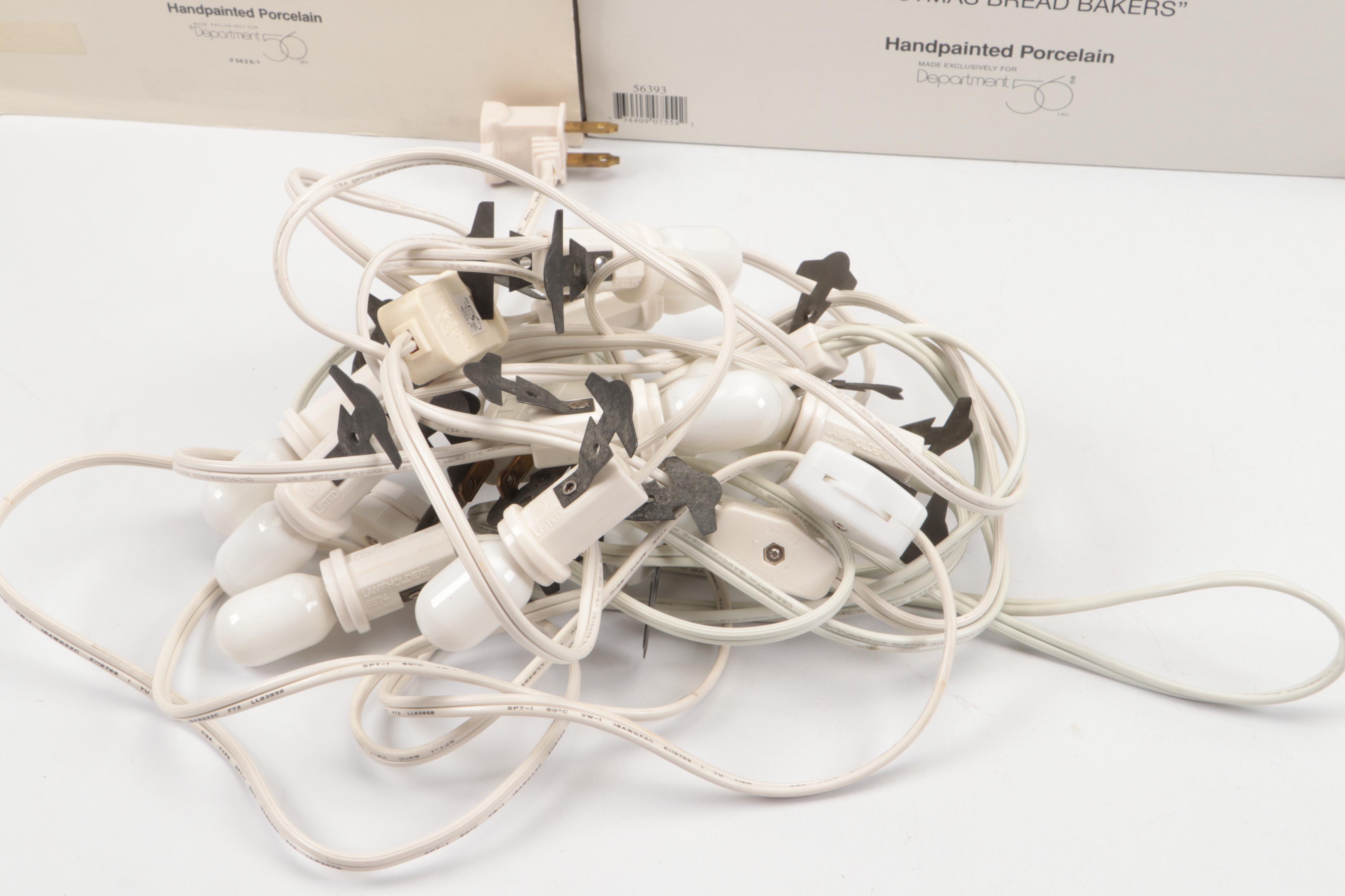 Department 56 Christmas Bread Bakers, Other Porcelain Christmas Village Pieces