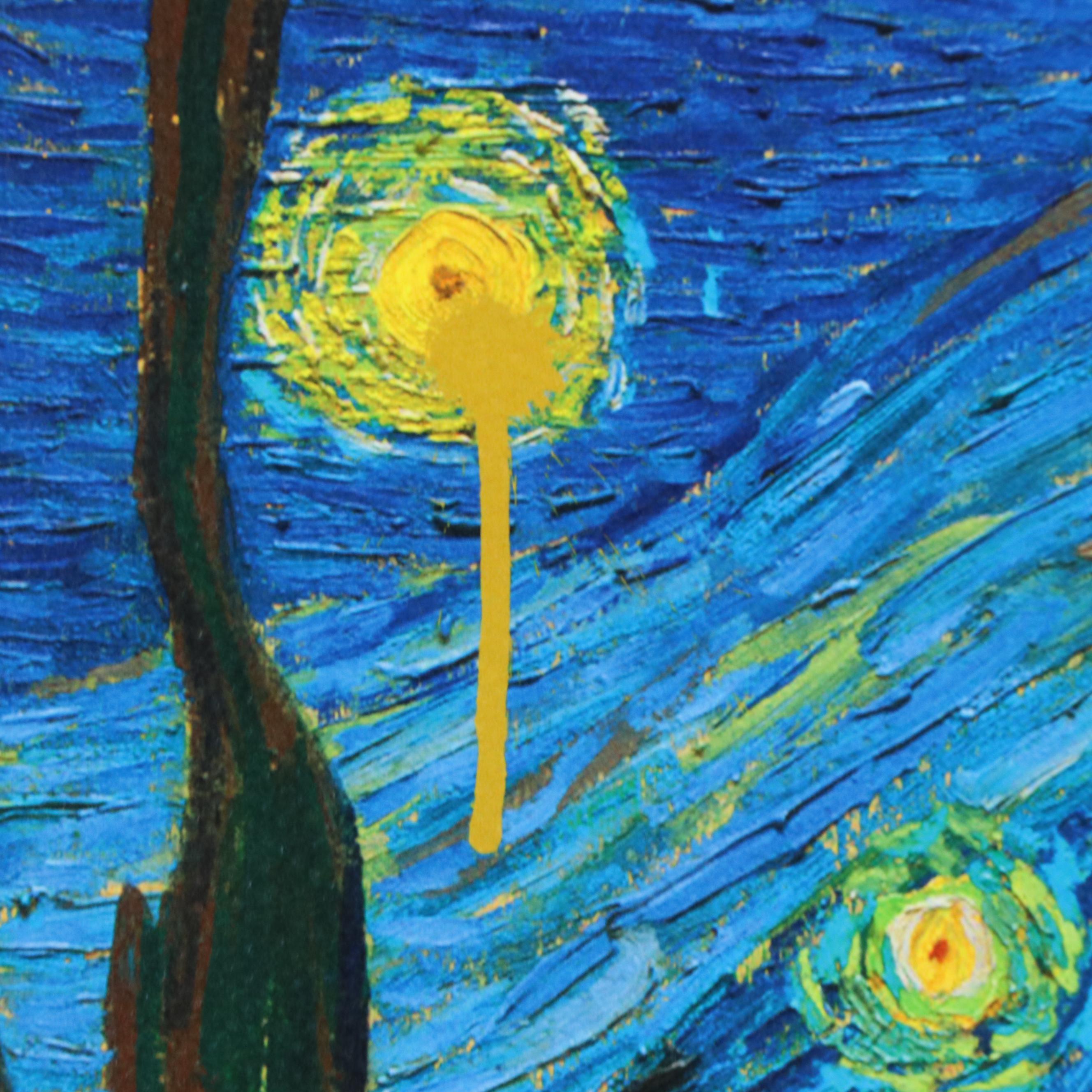 Death NYC Pop Art Graphic Print With Snoopy and Charlie Brown x Van Gogh, 2023