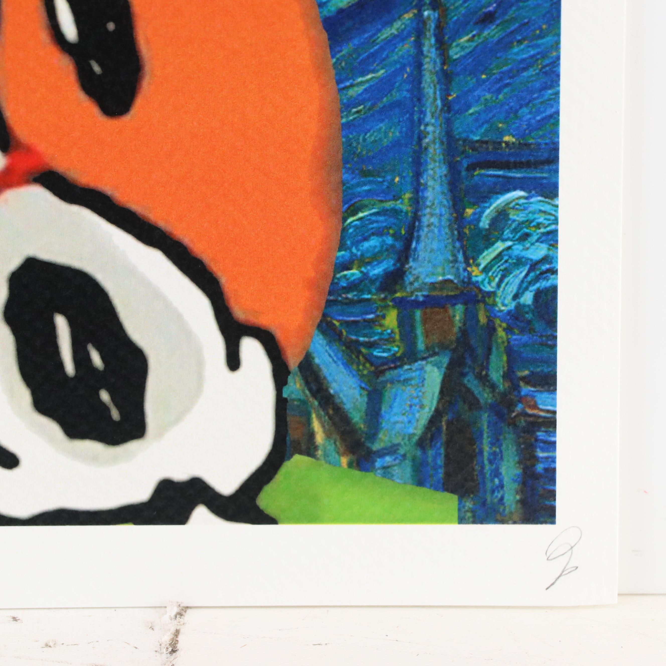 Death NYC Pop Art Graphic Print With Snoopy and Charlie Brown x Van Gogh, 2023