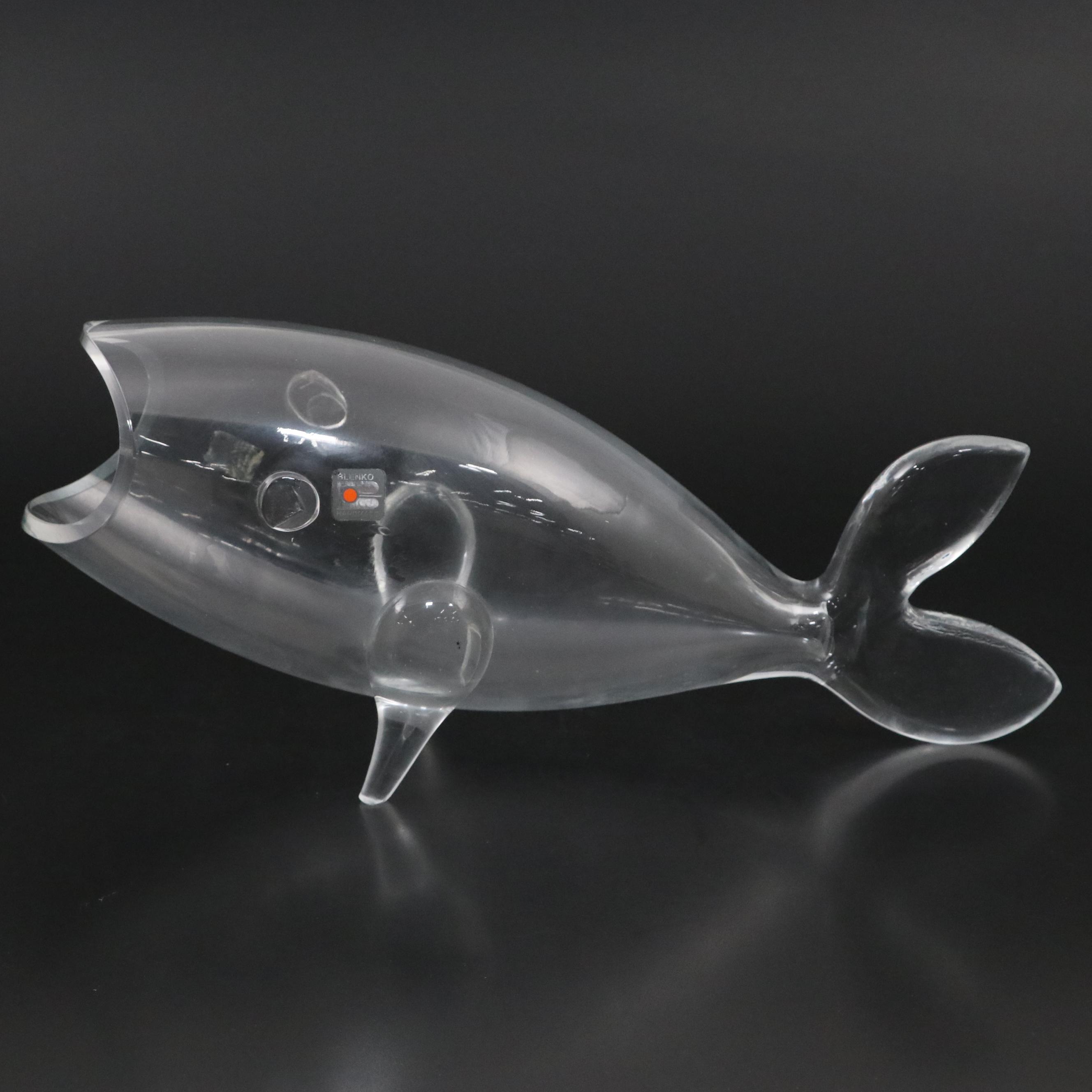 Blenko Handmade Glass Figural Fish Vase, Mid-20th Century