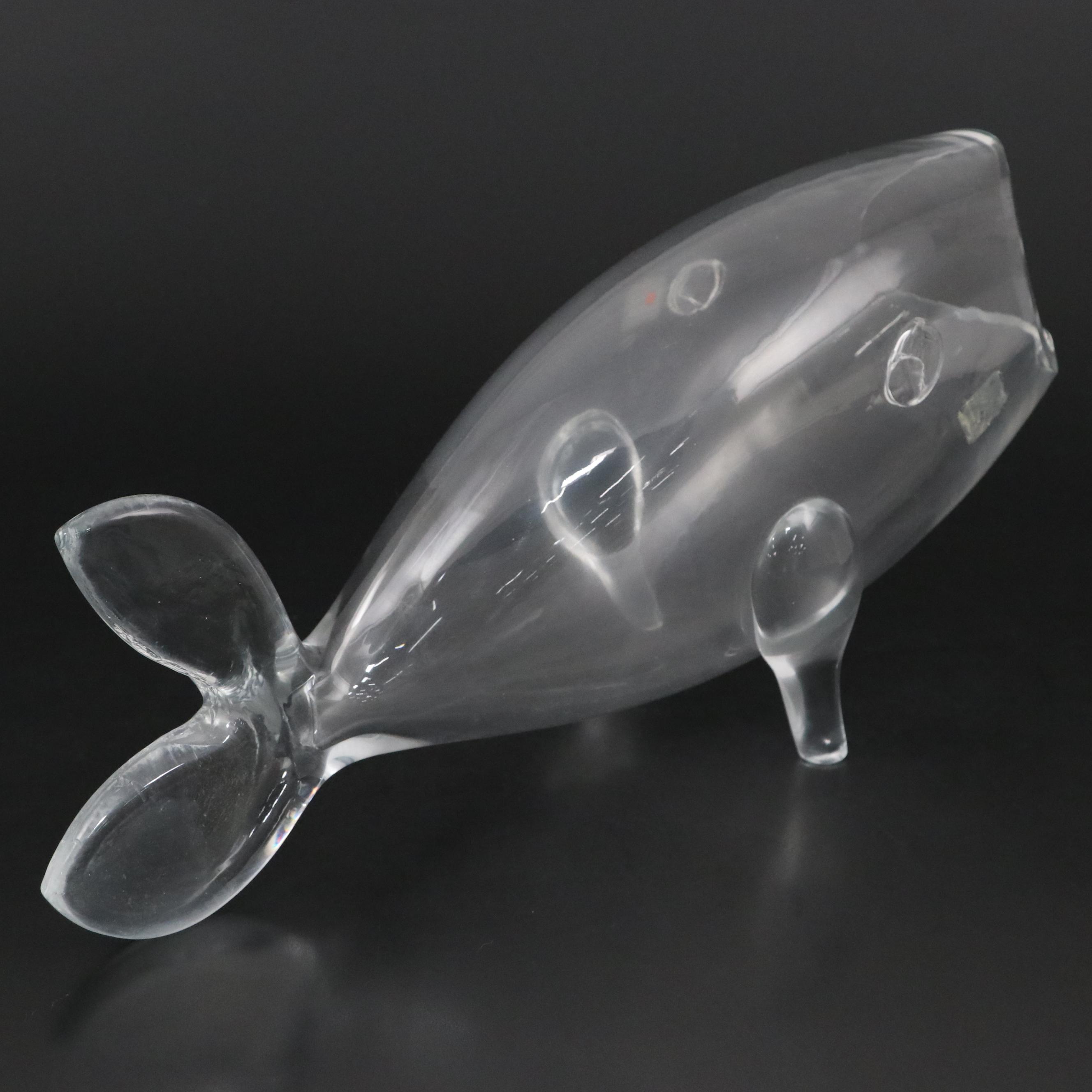 Blenko Handmade Glass Figural Fish Vase, Mid-20th Century