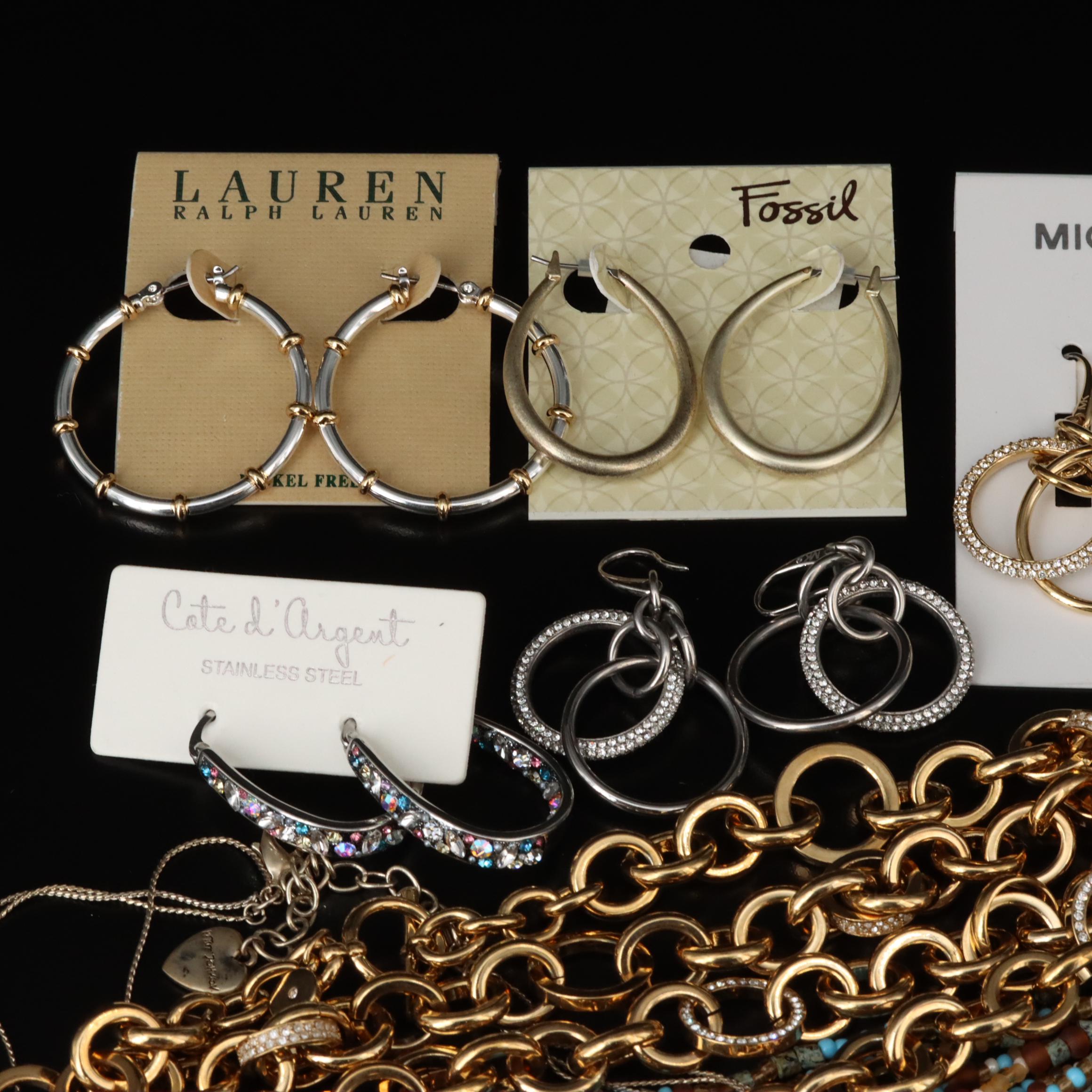 Kenneth Jay Lane Multi-Strand Czech Glass Necklace with Other Assorted Jewelry